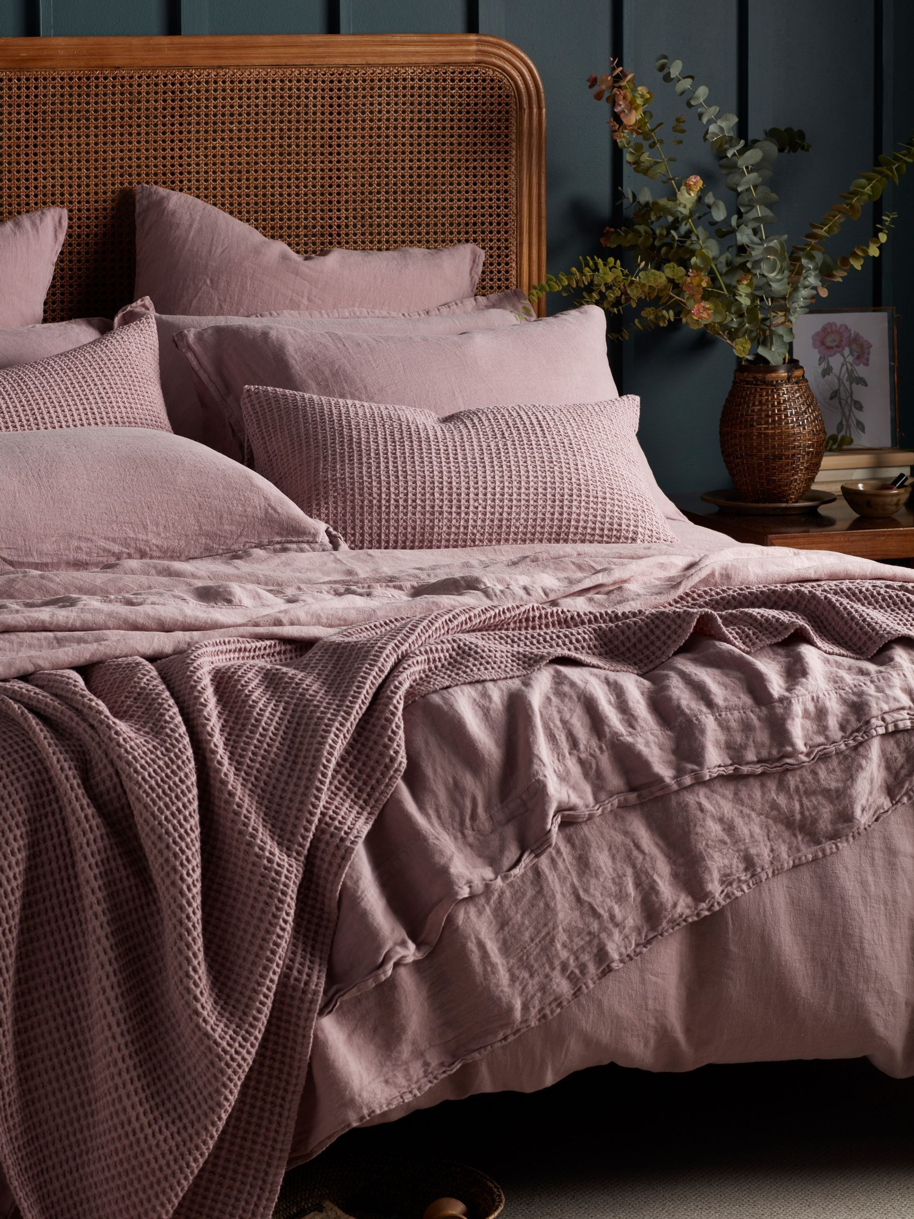 Secret Linen Store Vintage Rose 100% Linen Pillowcase - Image 2 of 5