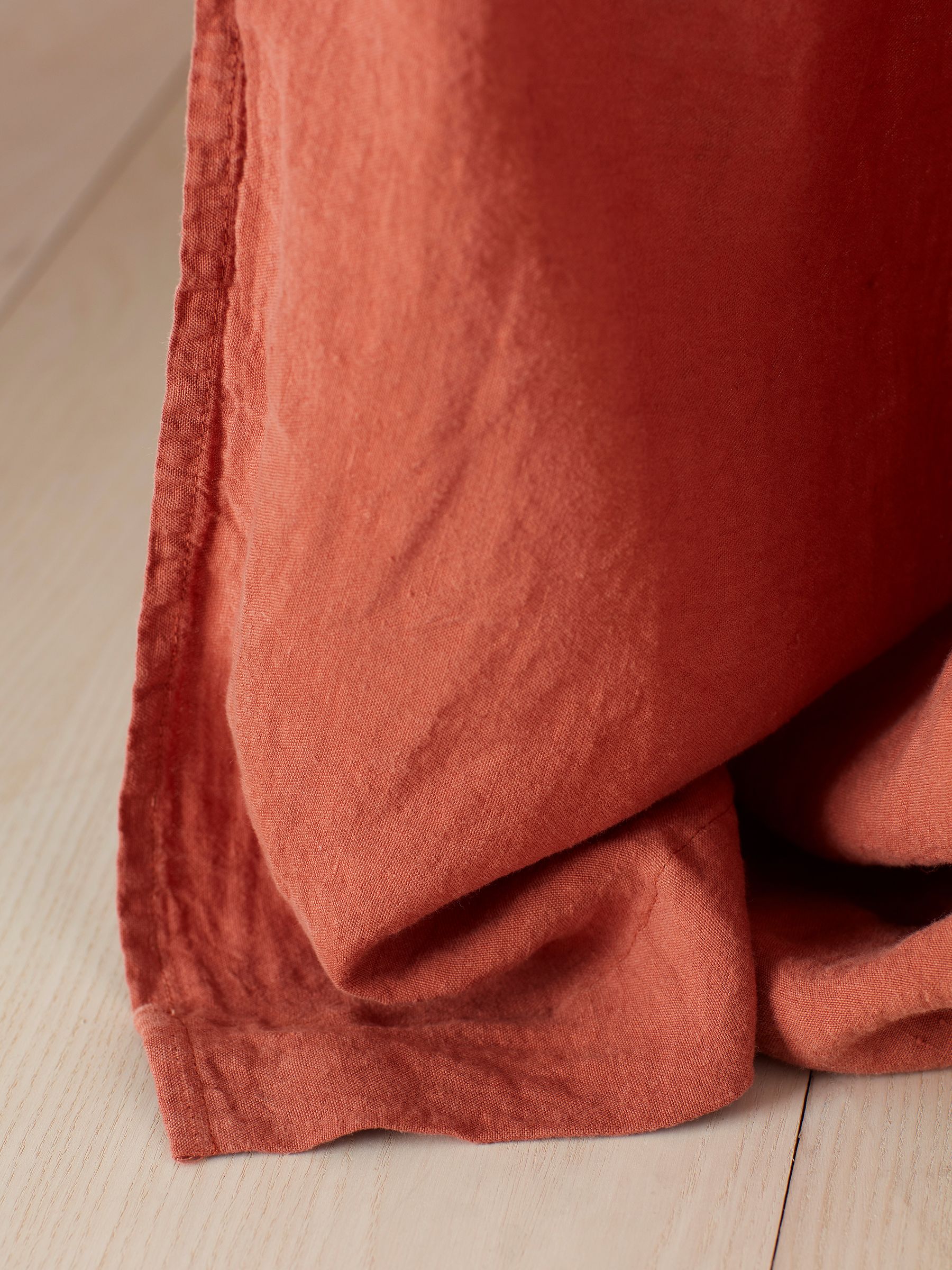 Secret Linen Store Spice 100% Linen Loop Top Slot Header Single Curtains - Image 2 of 3 Secret Linen Store Spice 100% Linen Loop Top Slot Header Single Curtains - Image 2 of 3