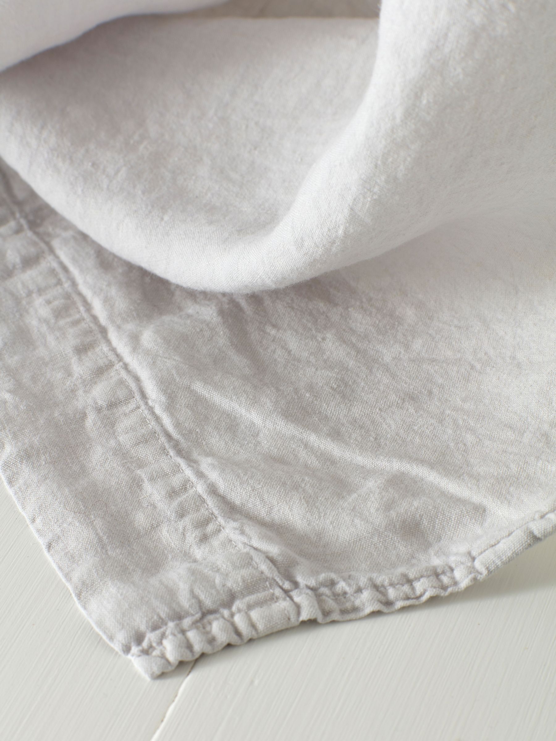 Secret Linen Store Pebble Grey 100% Linen Loop Top Slot Header Single Curtains - Image 2 of 3