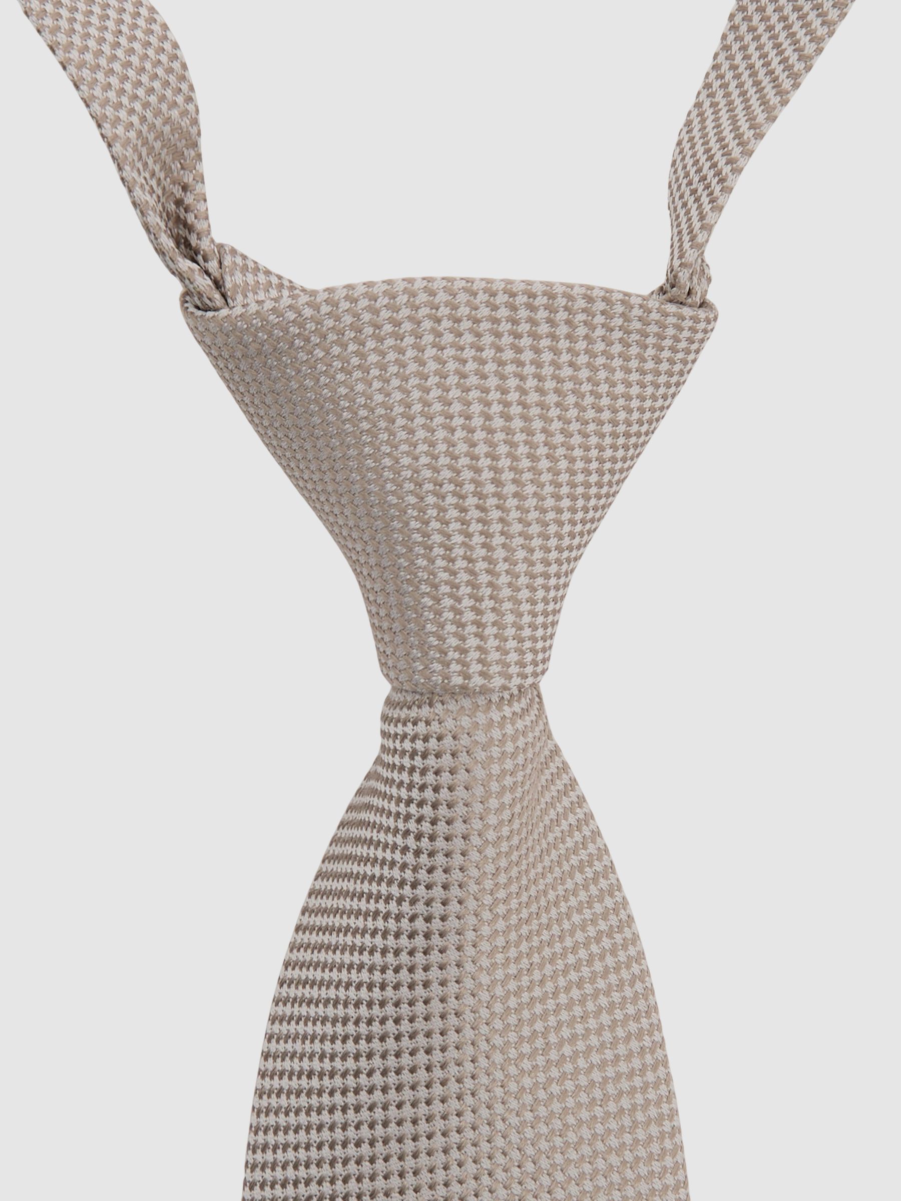 Boys Silk Textured Tie in Champagne - Image 1 of 3