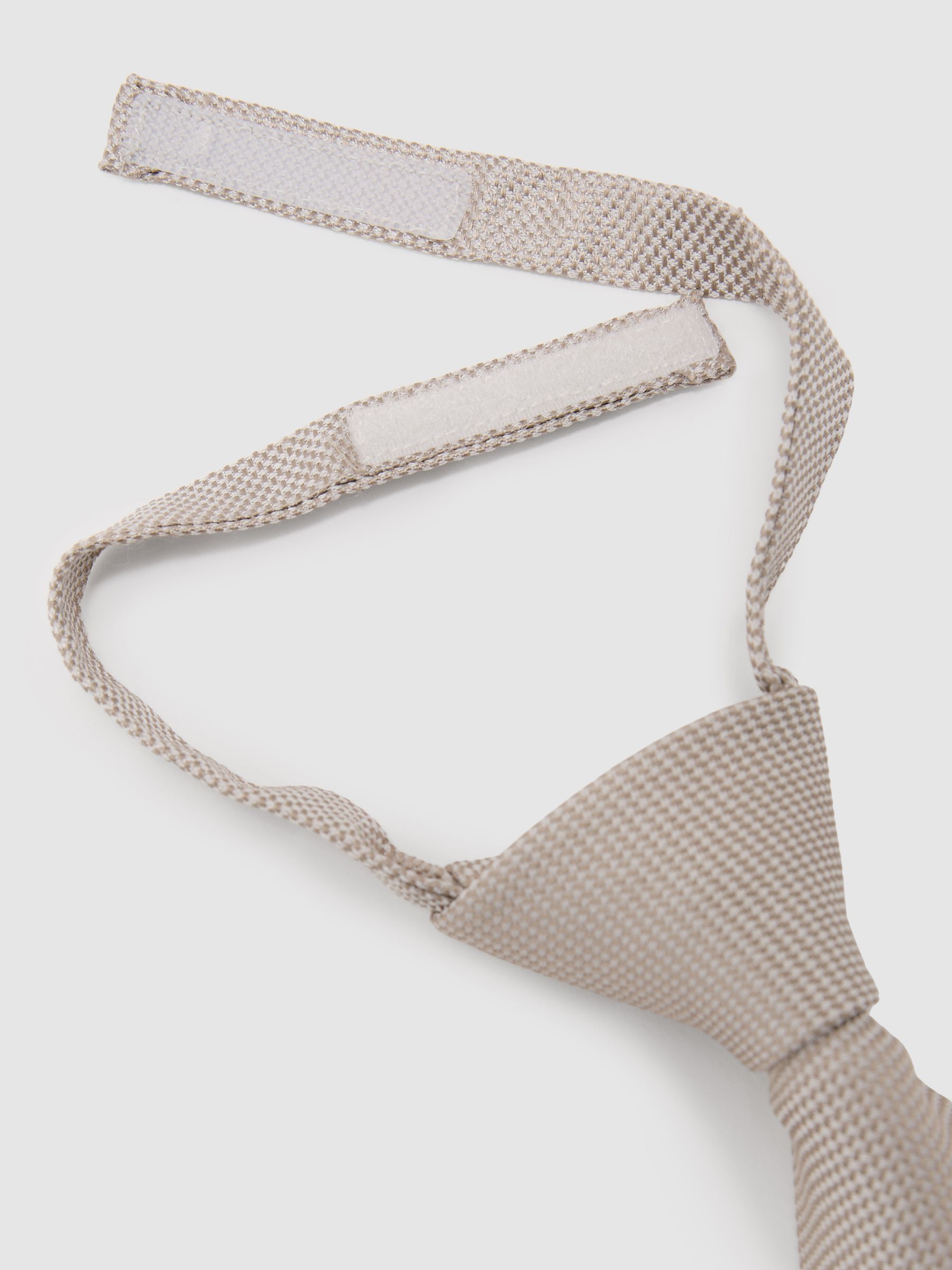 Boys Silk Textured Tie in Champagne - Image 3 of 3