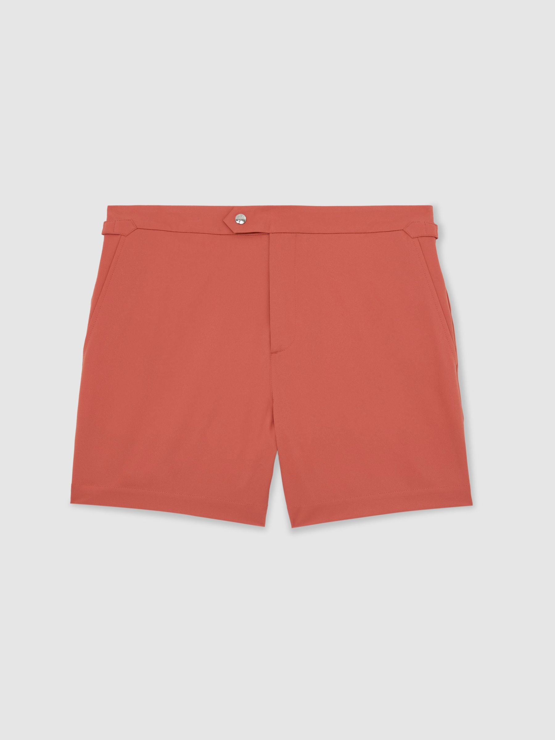 Side-Adjuster Swim Shorts in Dusty Orange - Image 2 of 6
