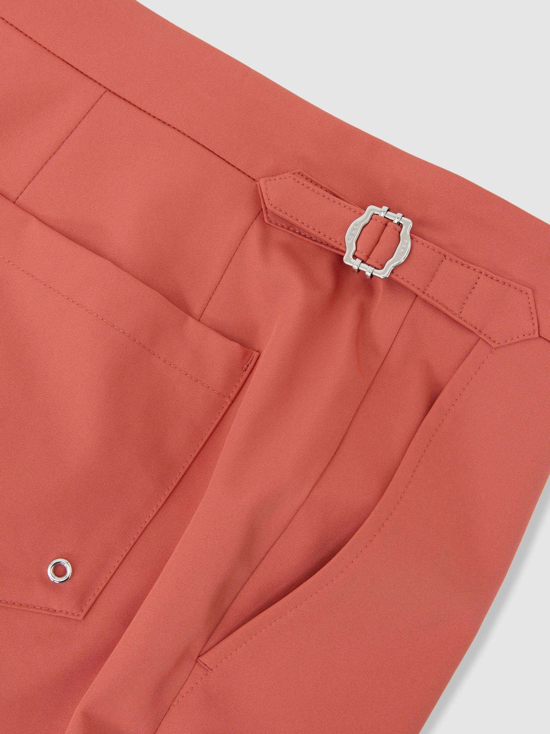 Side-Adjuster Swim Shorts in Dusty Orange - Image 6 of 6