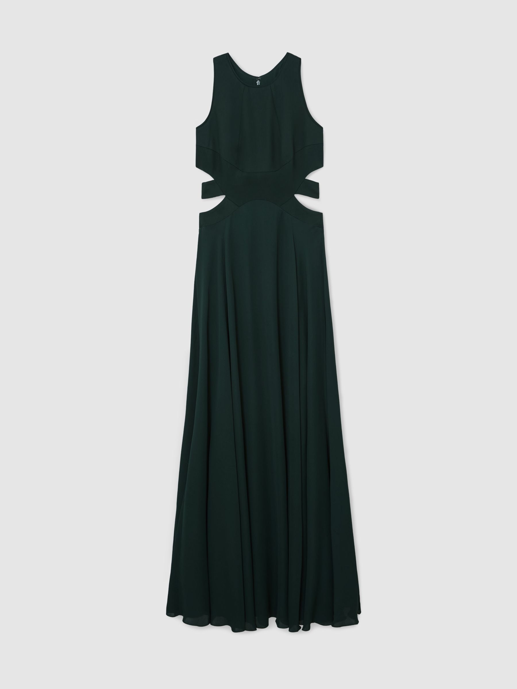 Cut-Out Racerback Maxi Dress in Green - image 1