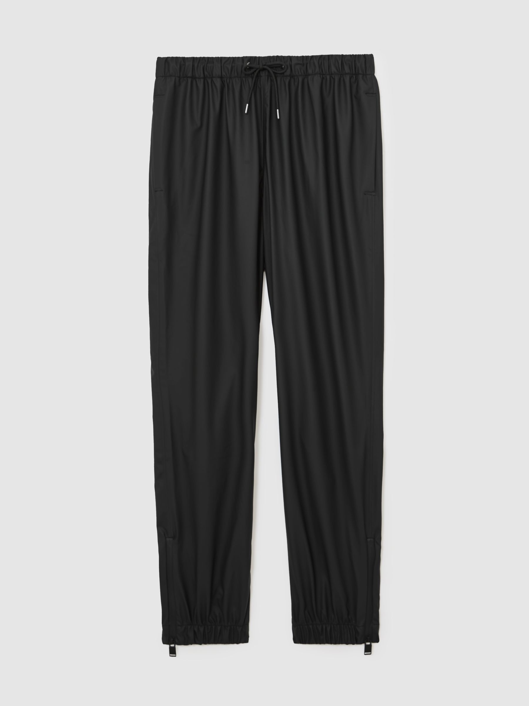 Rains Waterproof Cuffed Trousers in Black - Image 2 of 5
