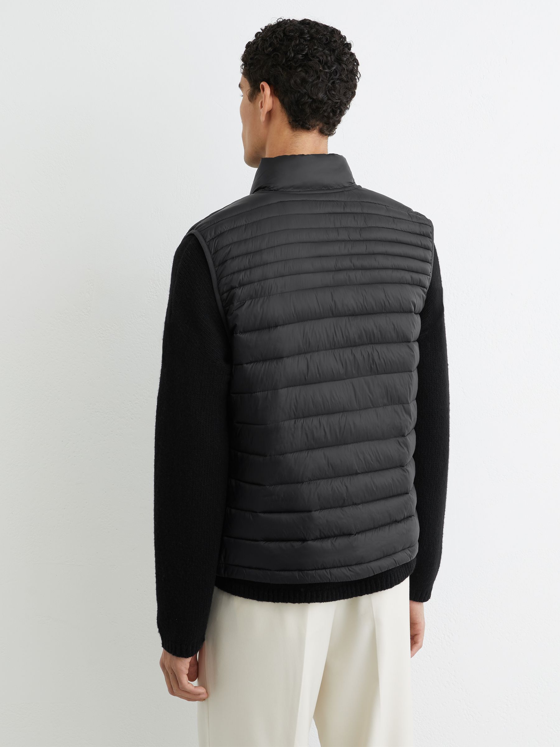 Quilted Zip-Through Gilet in Black - image 5