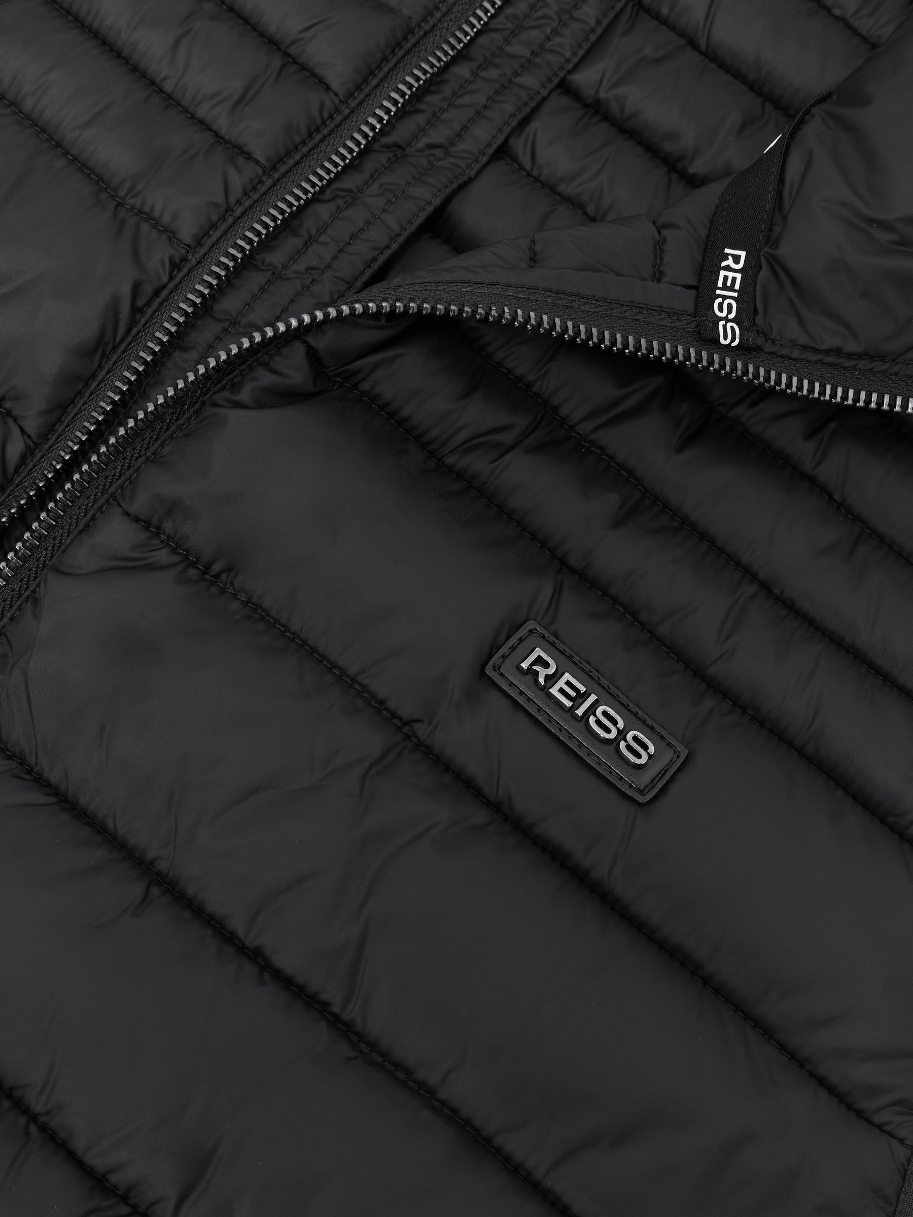 Quilted Zip-Through Gilet in Black - image 4