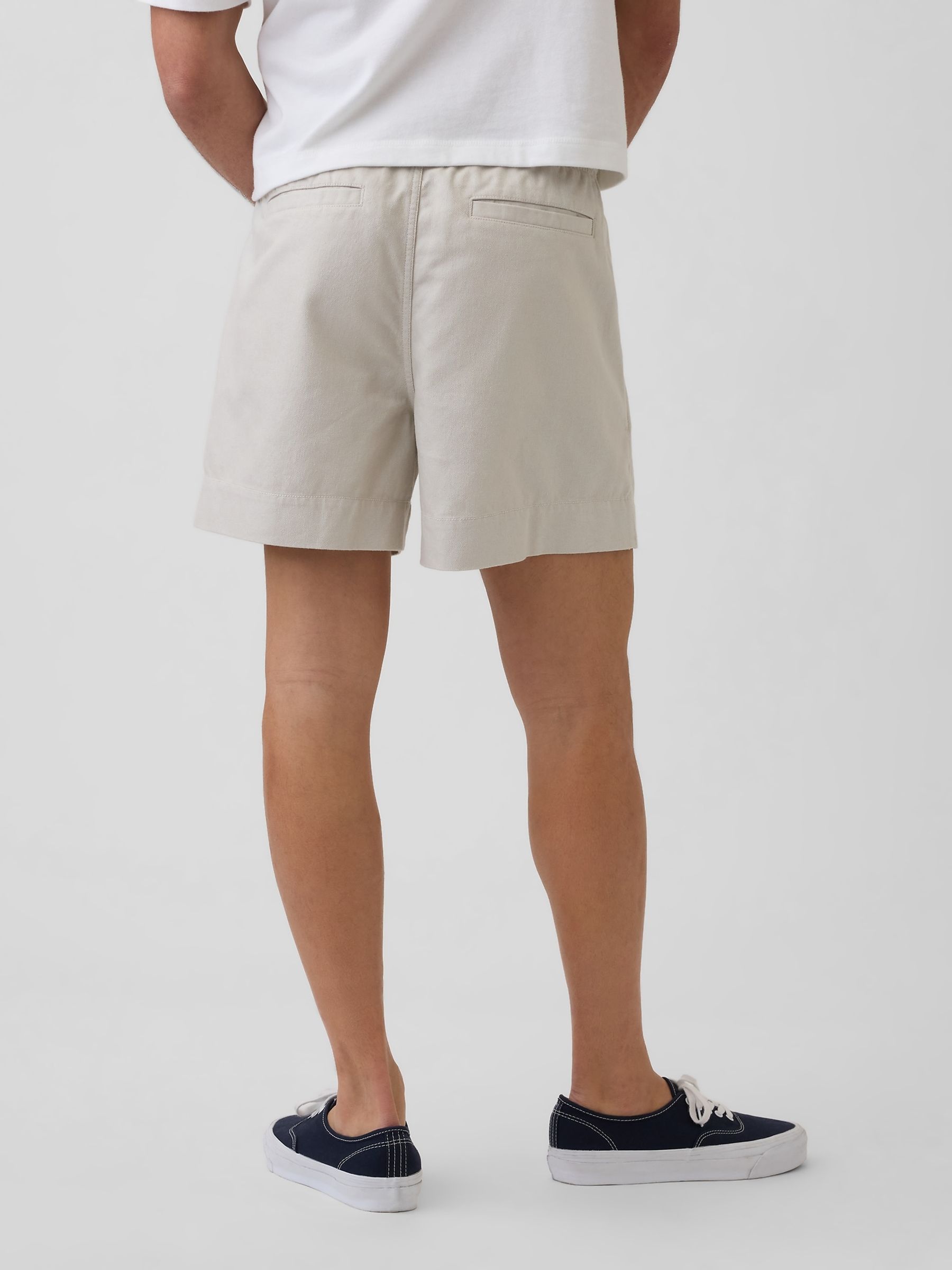 Grey 5.5 inch Linen-Blend Relaxed Shorts - Image 2 of 5