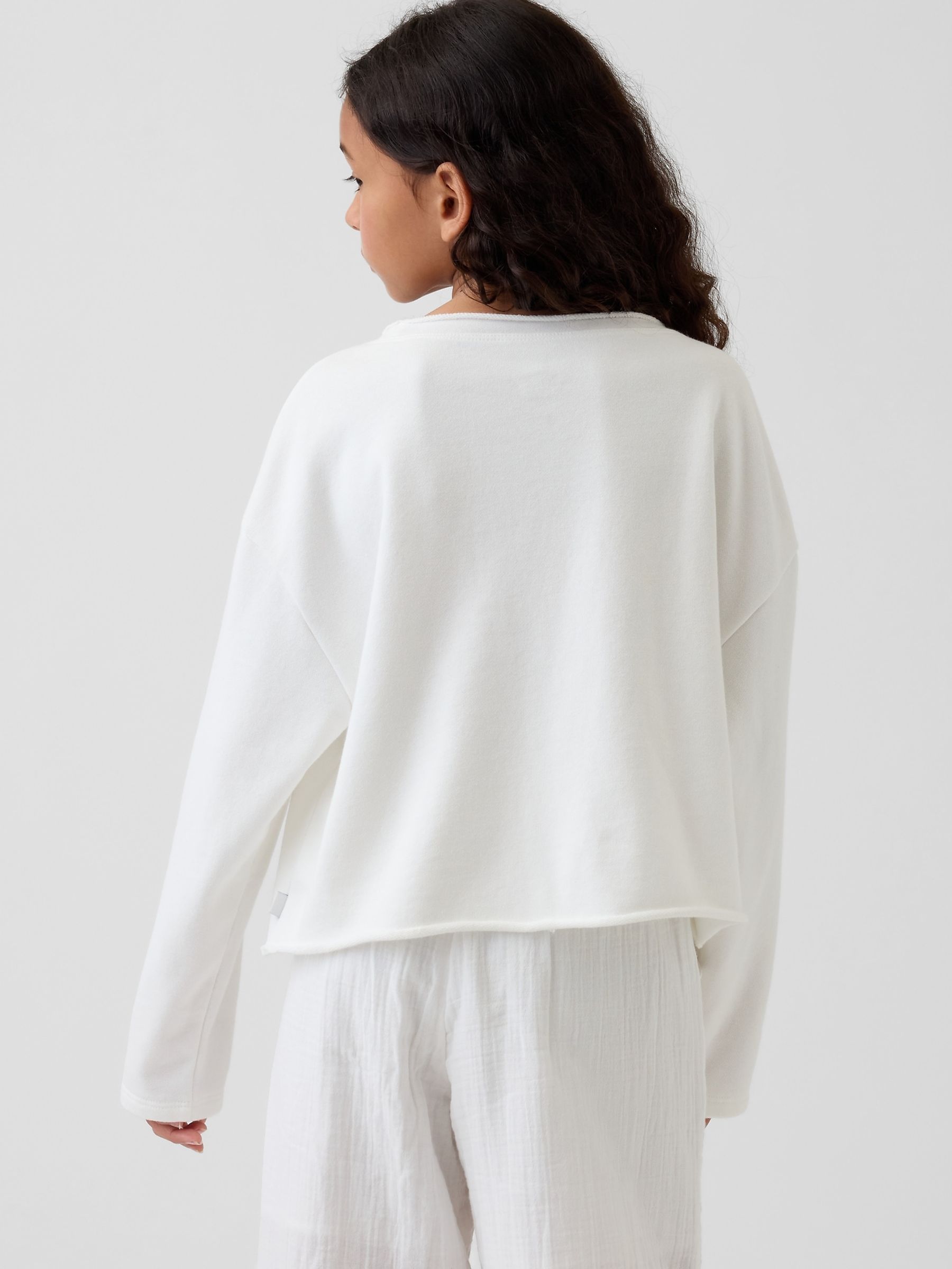 White French Terry Wide-Neck Logo Sweatshirt - Image 2 of 5