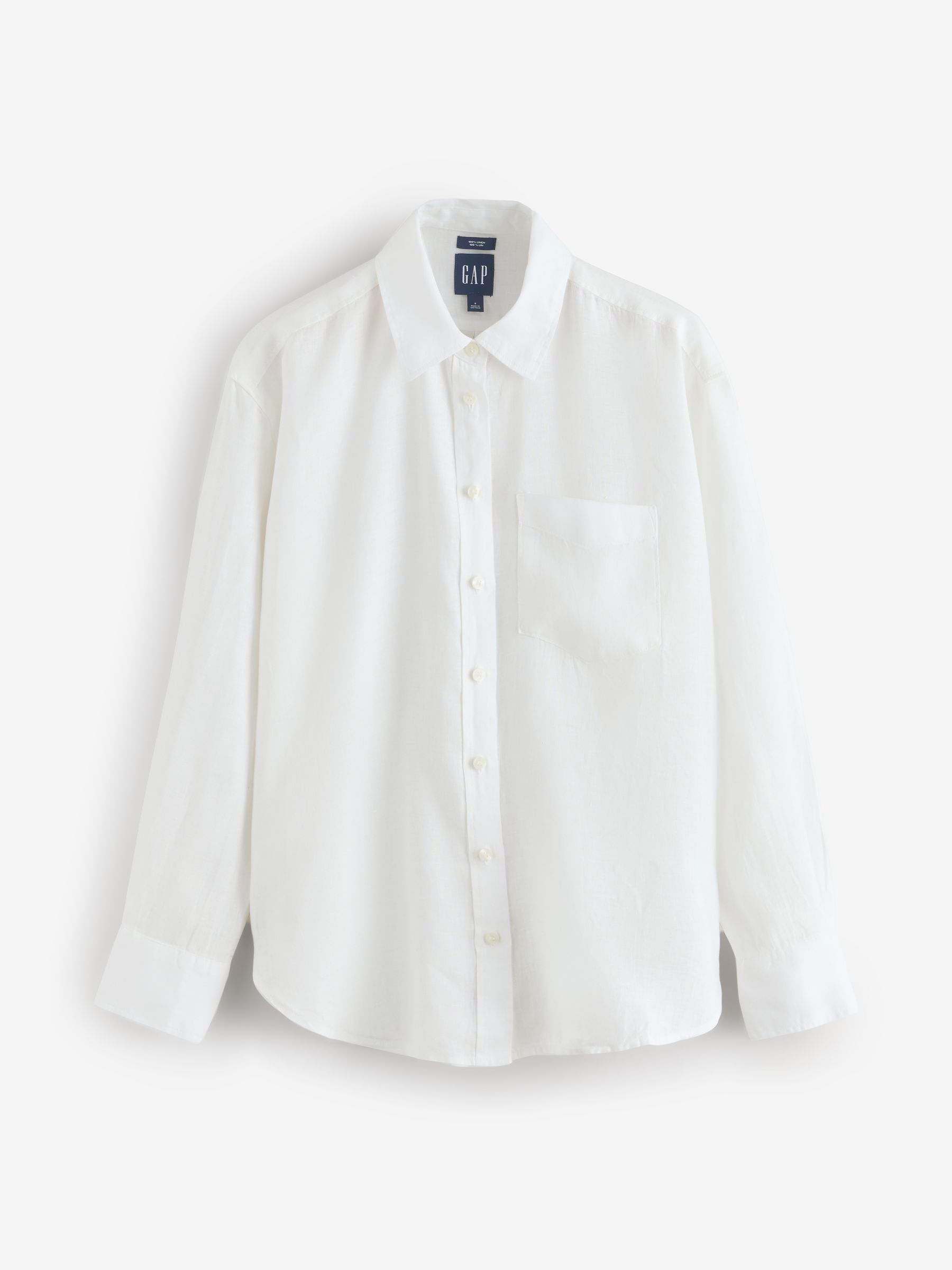 White Linen Oversized Shirt - Image 5 of 5