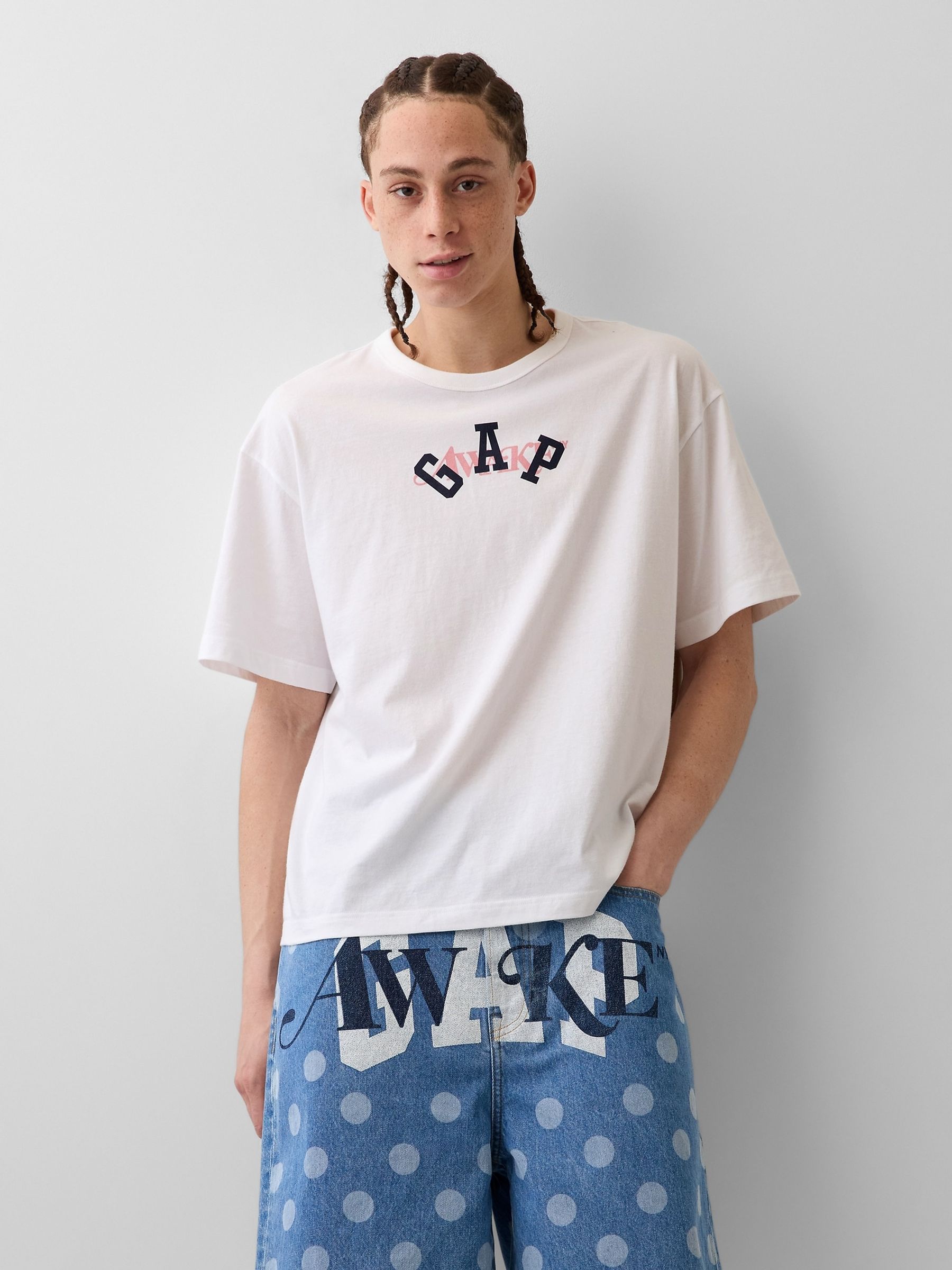 Gap x Awake NY White Relaxed Logo T-Shirt - Image 1 of 6