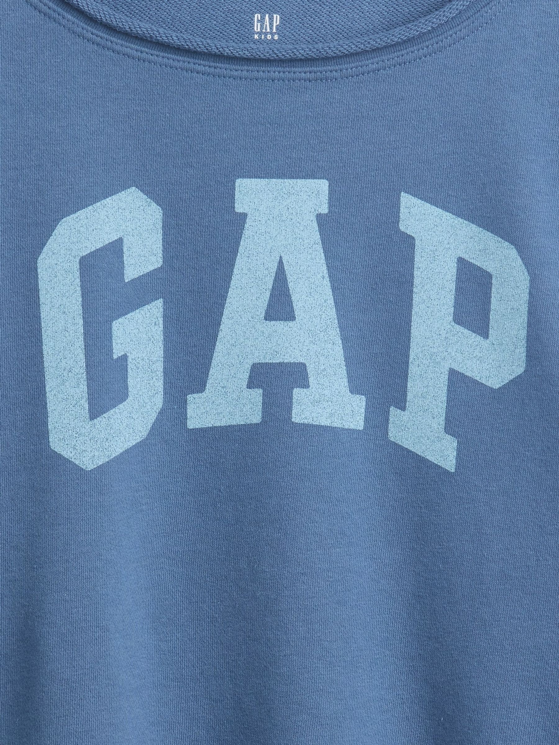 Blue French Terry Wide-Neck Logo Sweatshirt - Image 2 of 2