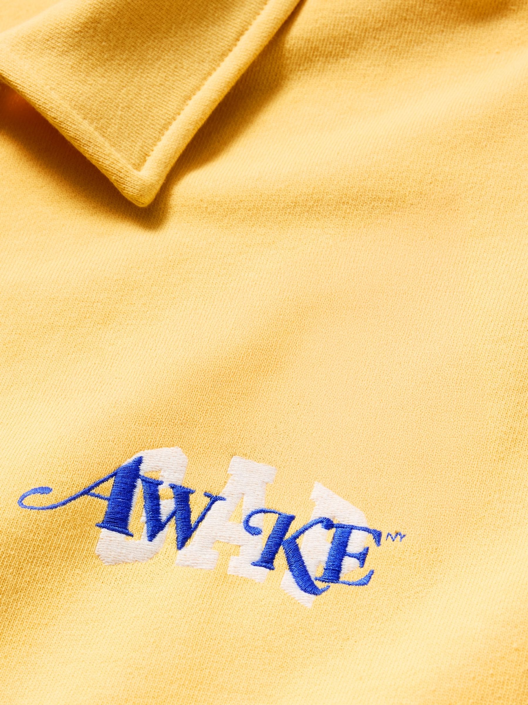 Gap x Awake NY Yellow Heavyweight Oversized Quarter-Zip Jumper - Image 5 of 5