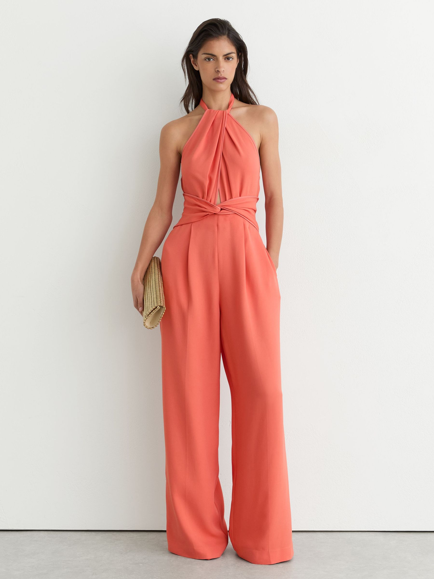 Jumpsuit in Coral Pink - Image 1 of 8