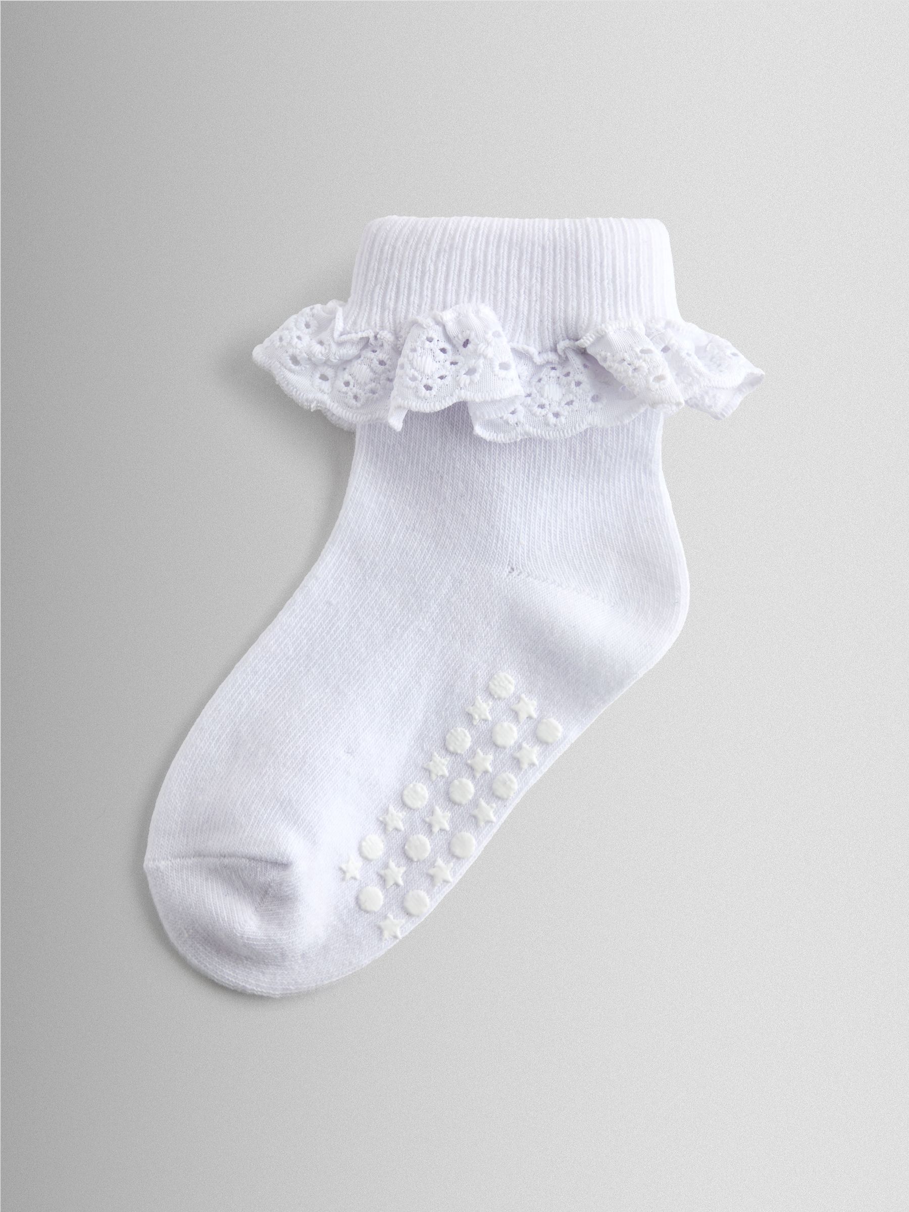 Pure White 5-Pack Frill Socks - Image 2 of 4