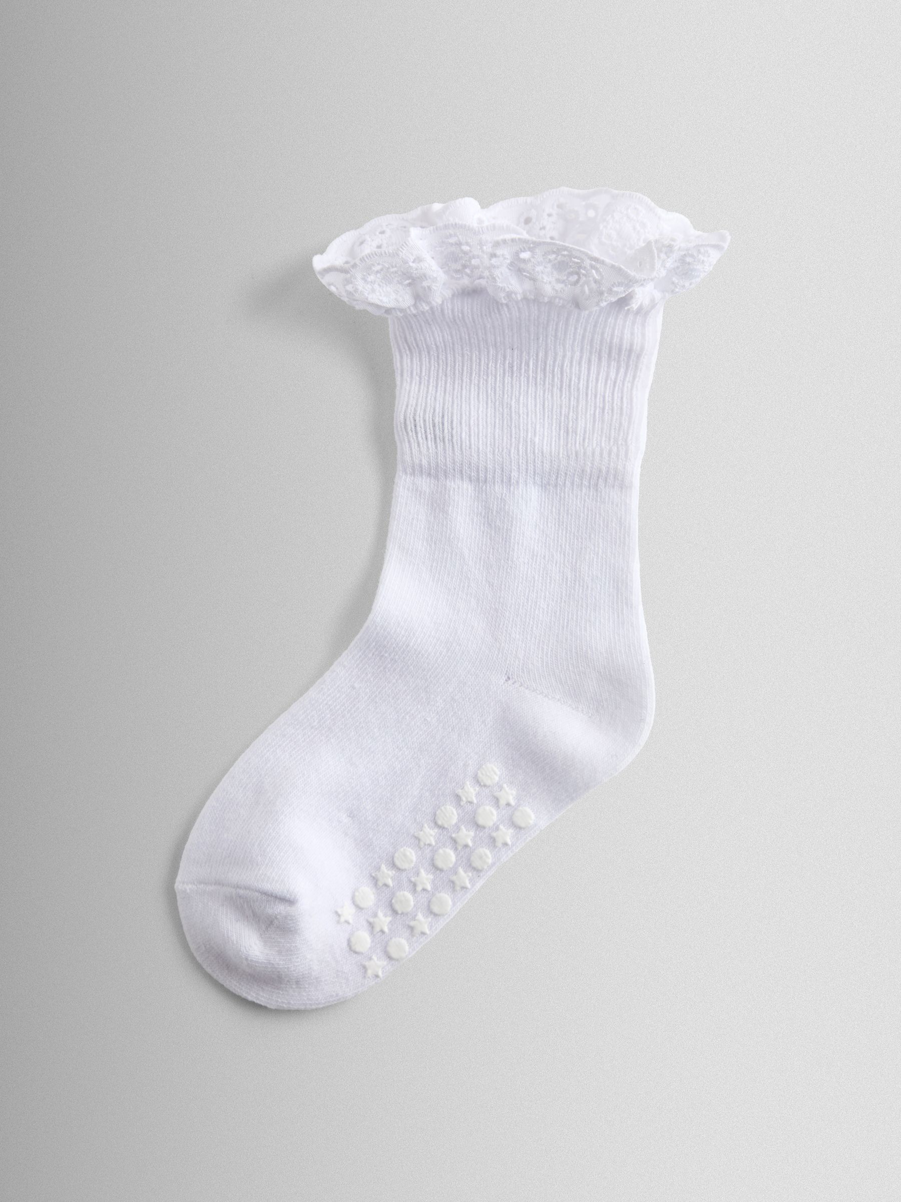 Pure White 5-Pack Frill Socks - Image 3 of 4