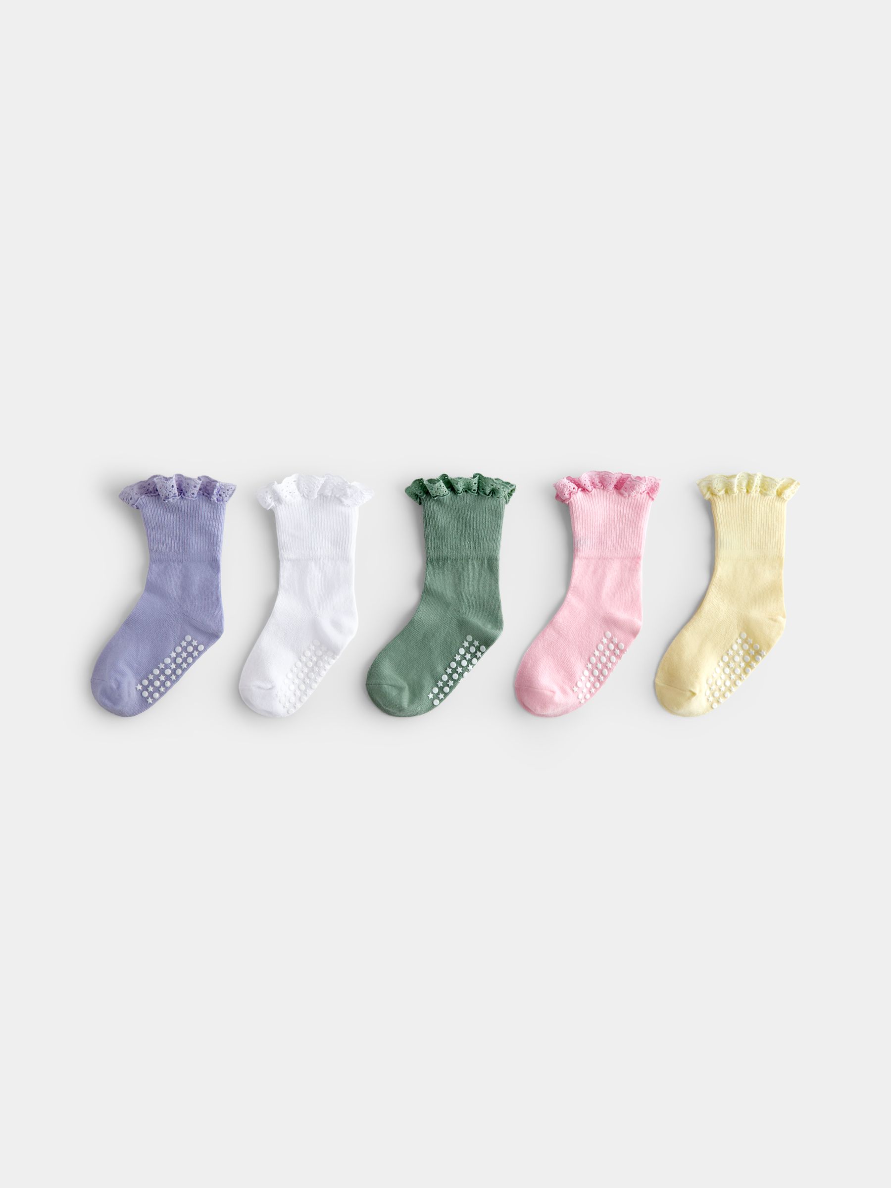 Pastel 5-Pack Frill Socks - Image 2 of 8
