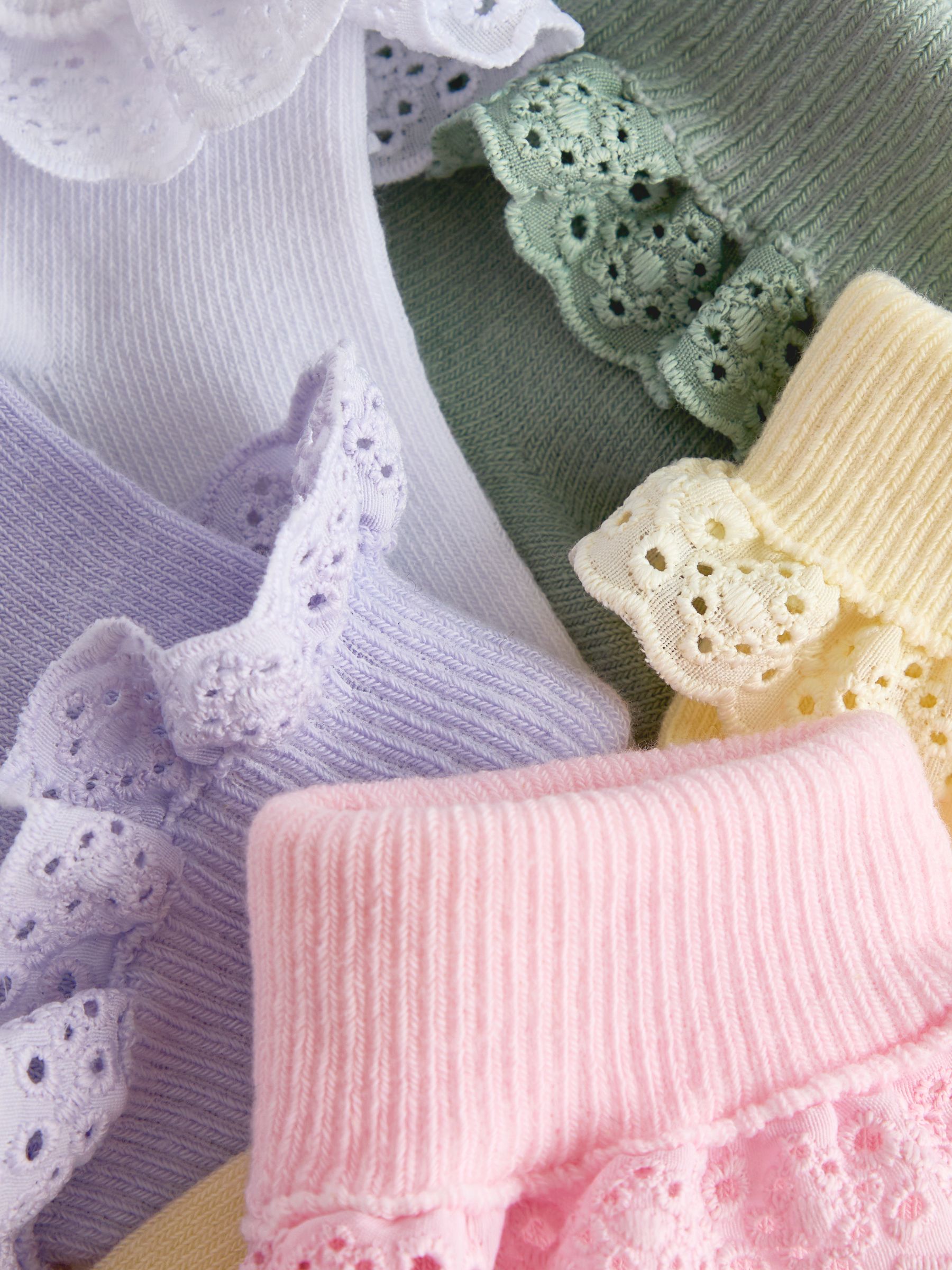 Pastel 5-Pack Frill Socks - Image 8 of 8