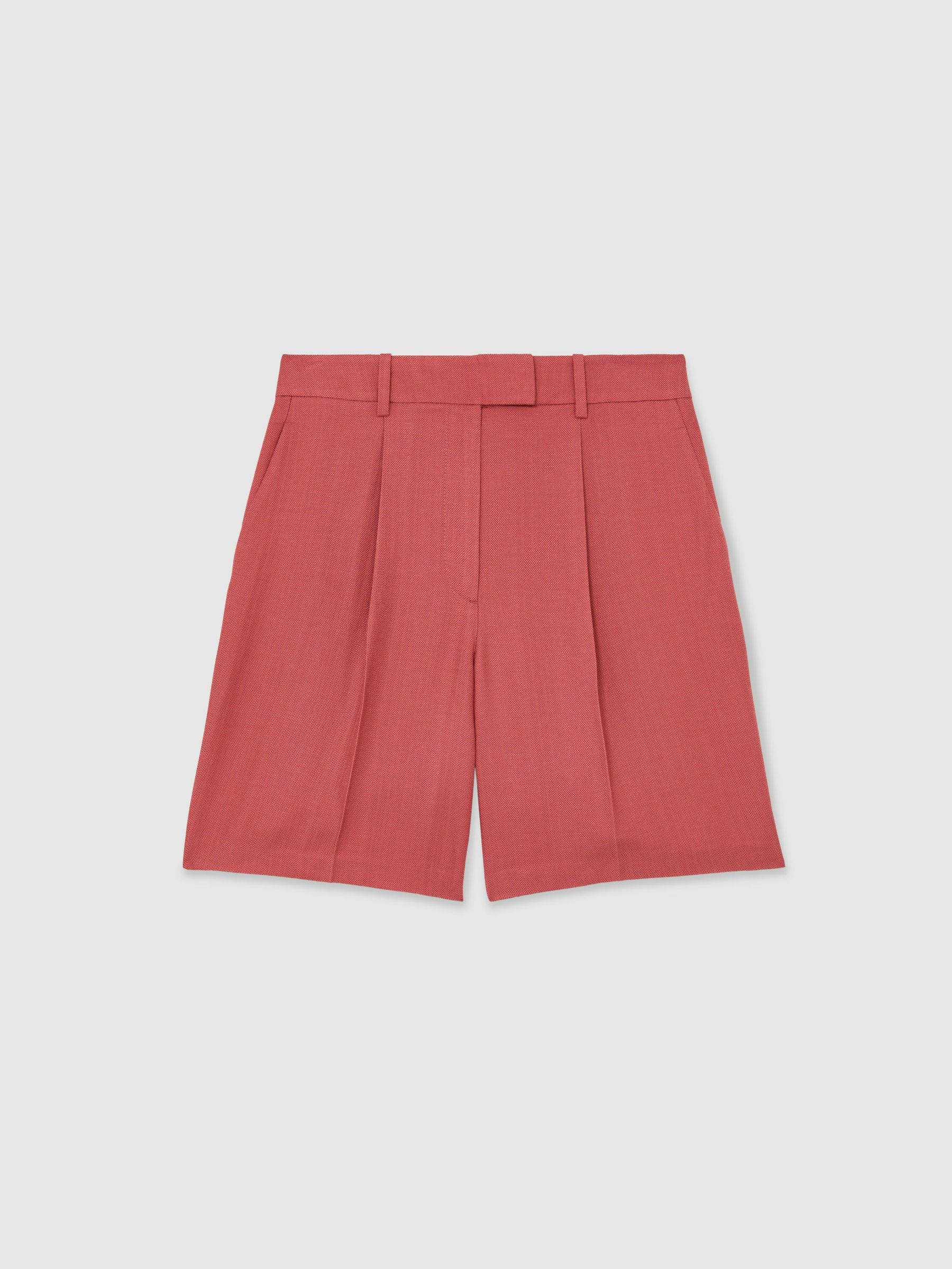 Tailored Bermuda Shorts in Burnt Red - Image 2 of 6