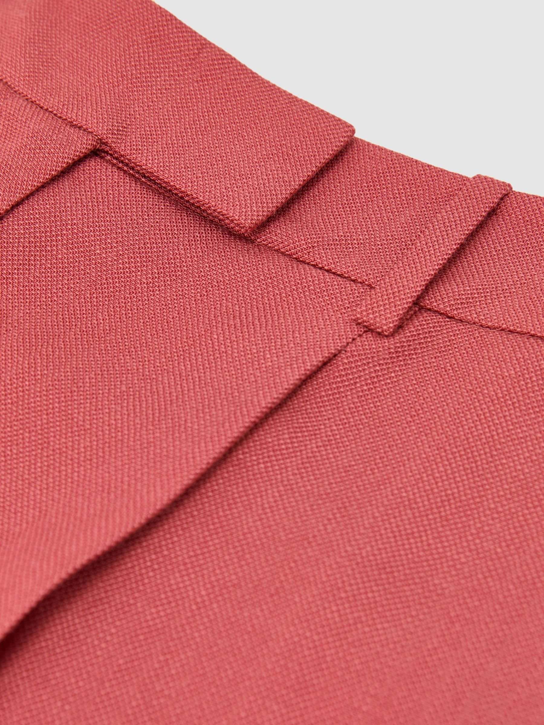 Tailored Bermuda Shorts in Burnt Red - Image 6 of 6
