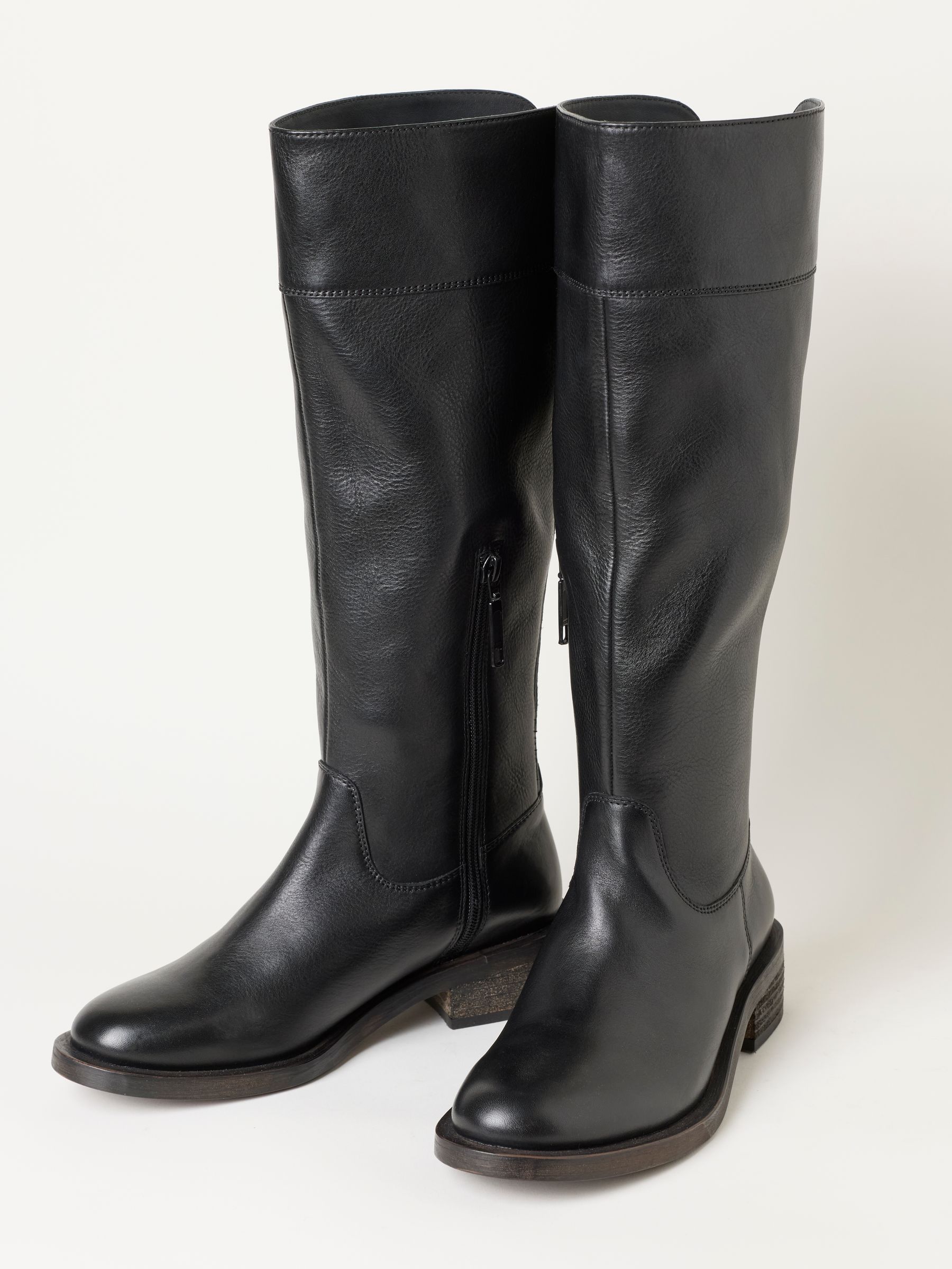 Black Leather Knee High Riding Boot - Image 4 of 5