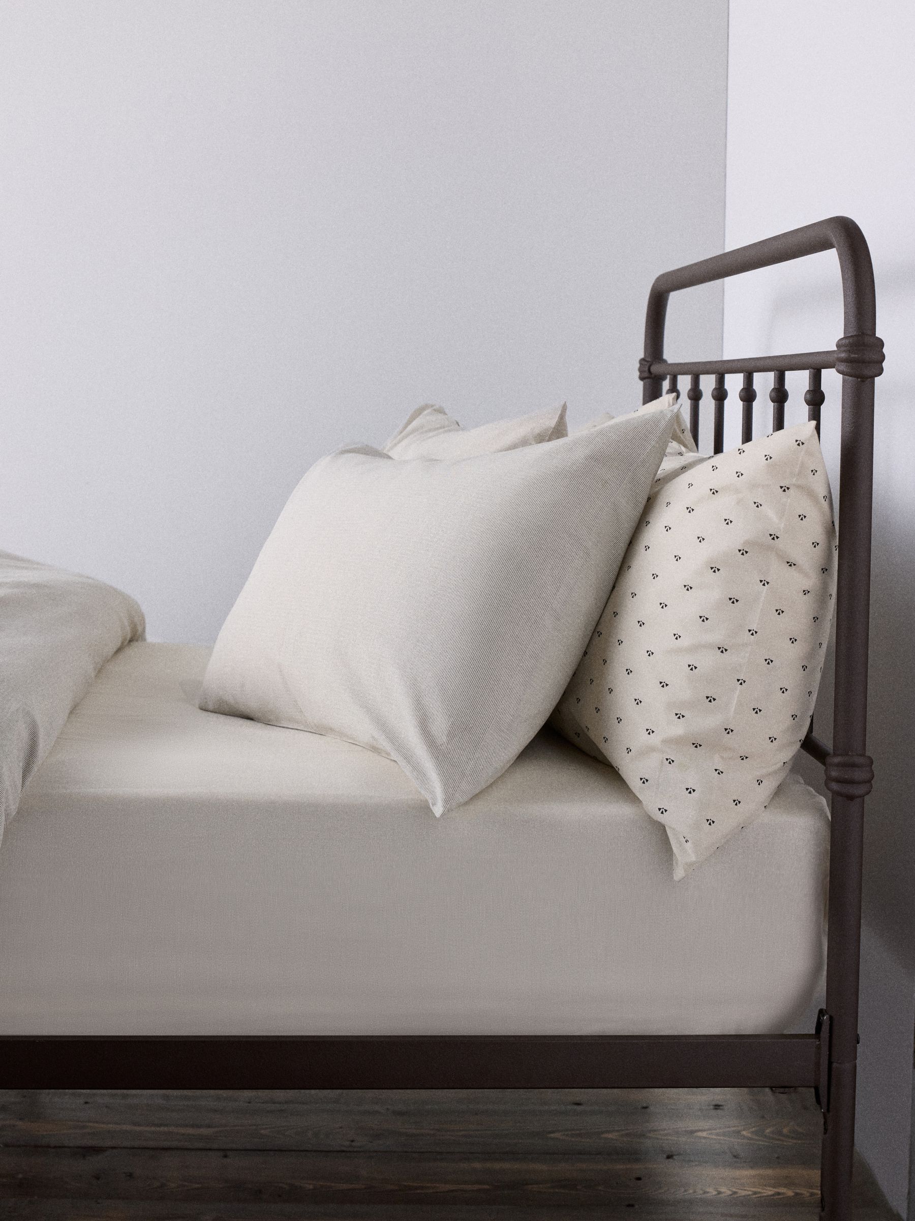 The Set 8 Piece Natural Geo/Fine Stripe Duvet Cover and Pillowcase Set with Fitted Sheets - Image 4 of 4 The Set 8 Piece Natural Geo/Fine Stripe Duvet Cover and Pillowcase Set with Fitted Sheets - Image 4 of 4