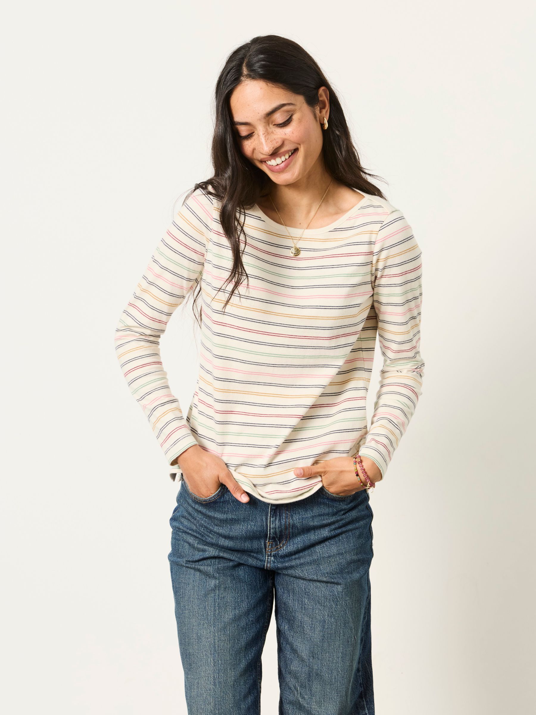 Breton Natural Long Sleeve Stripe T-Shirt - Image 1 of 6