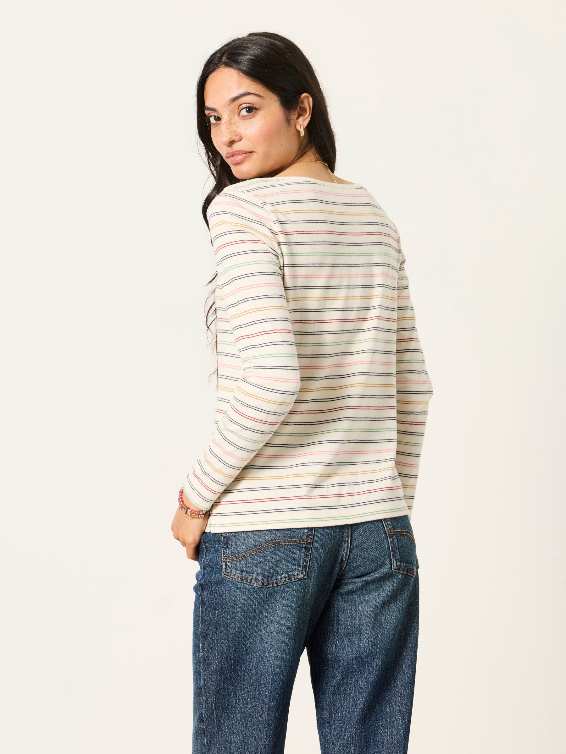 Breton Natural Long Sleeve Stripe T-Shirt - Image 2 of 6