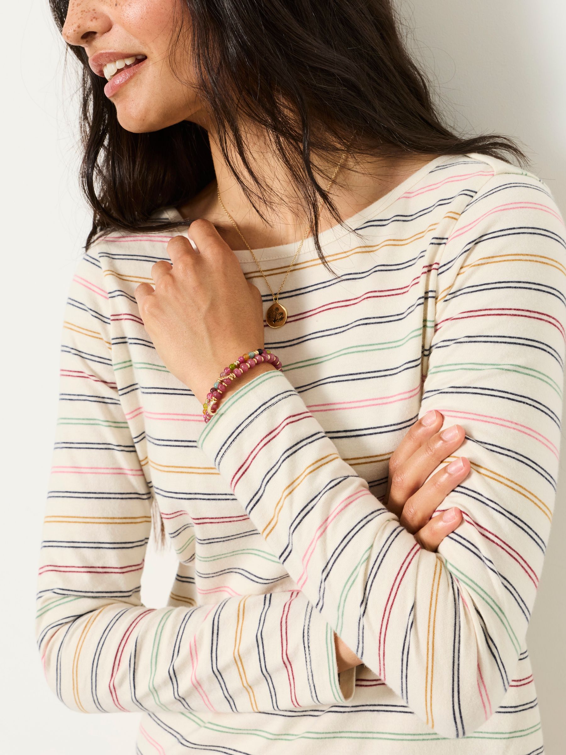 Breton Natural Long Sleeve Stripe T-Shirt - Image 3 of 6