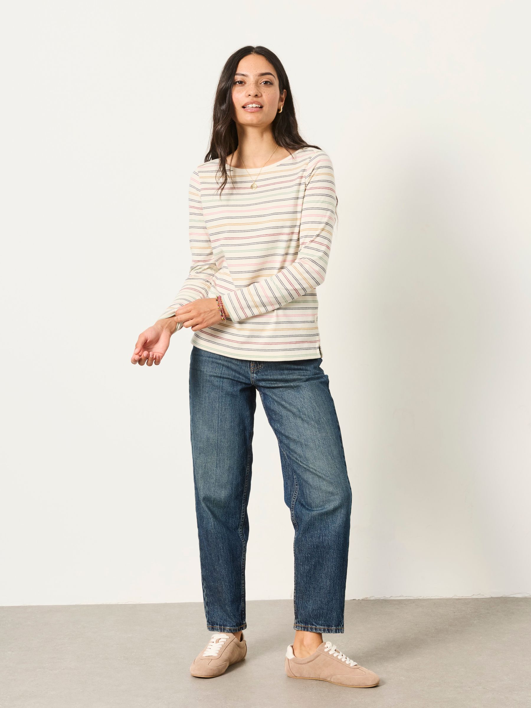 Breton Natural Long Sleeve Stripe T-Shirt - Image 4 of 6
