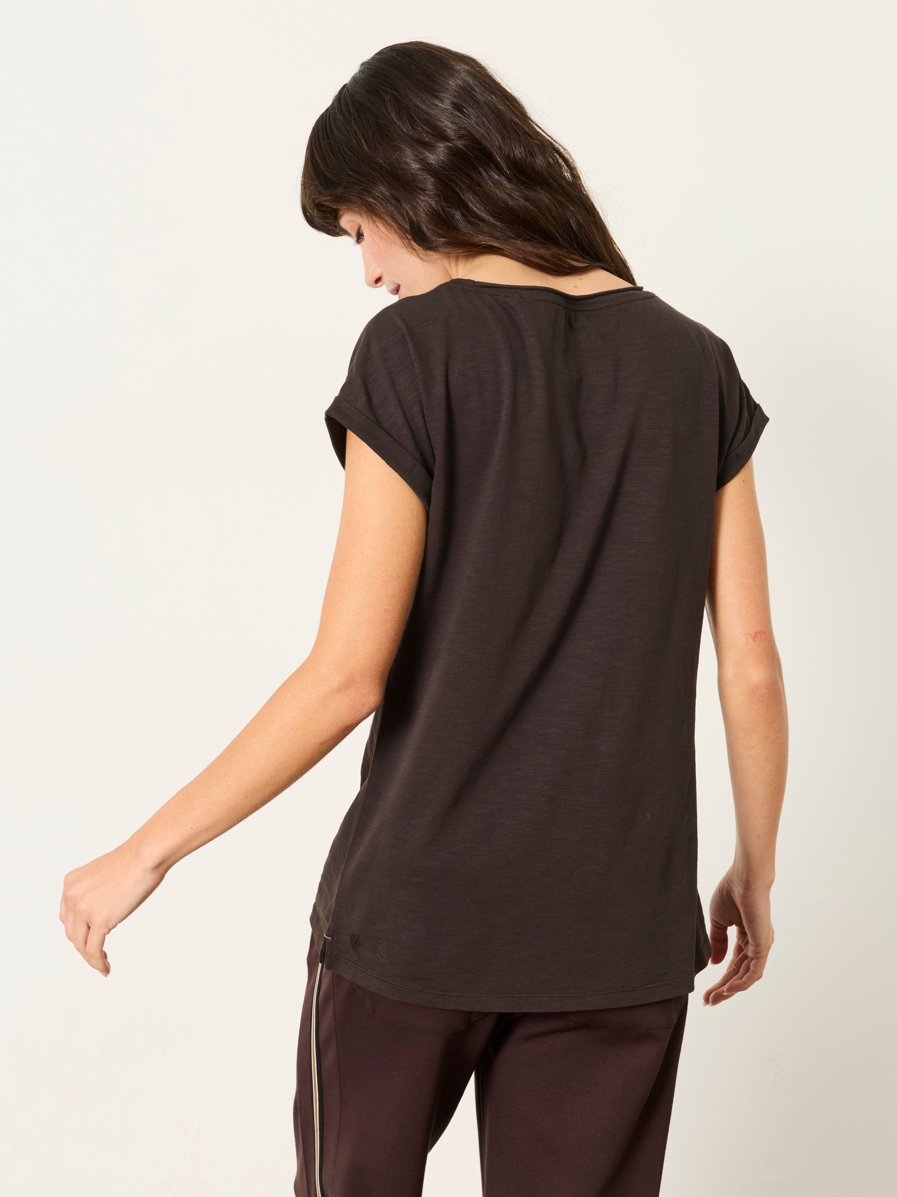 Ivy Chocolate Brown Short Sleeve T Shirt - Image 2 of 5 Ivy Chocolate Brown Short Sleeve T Shirt - Image 2 of 5