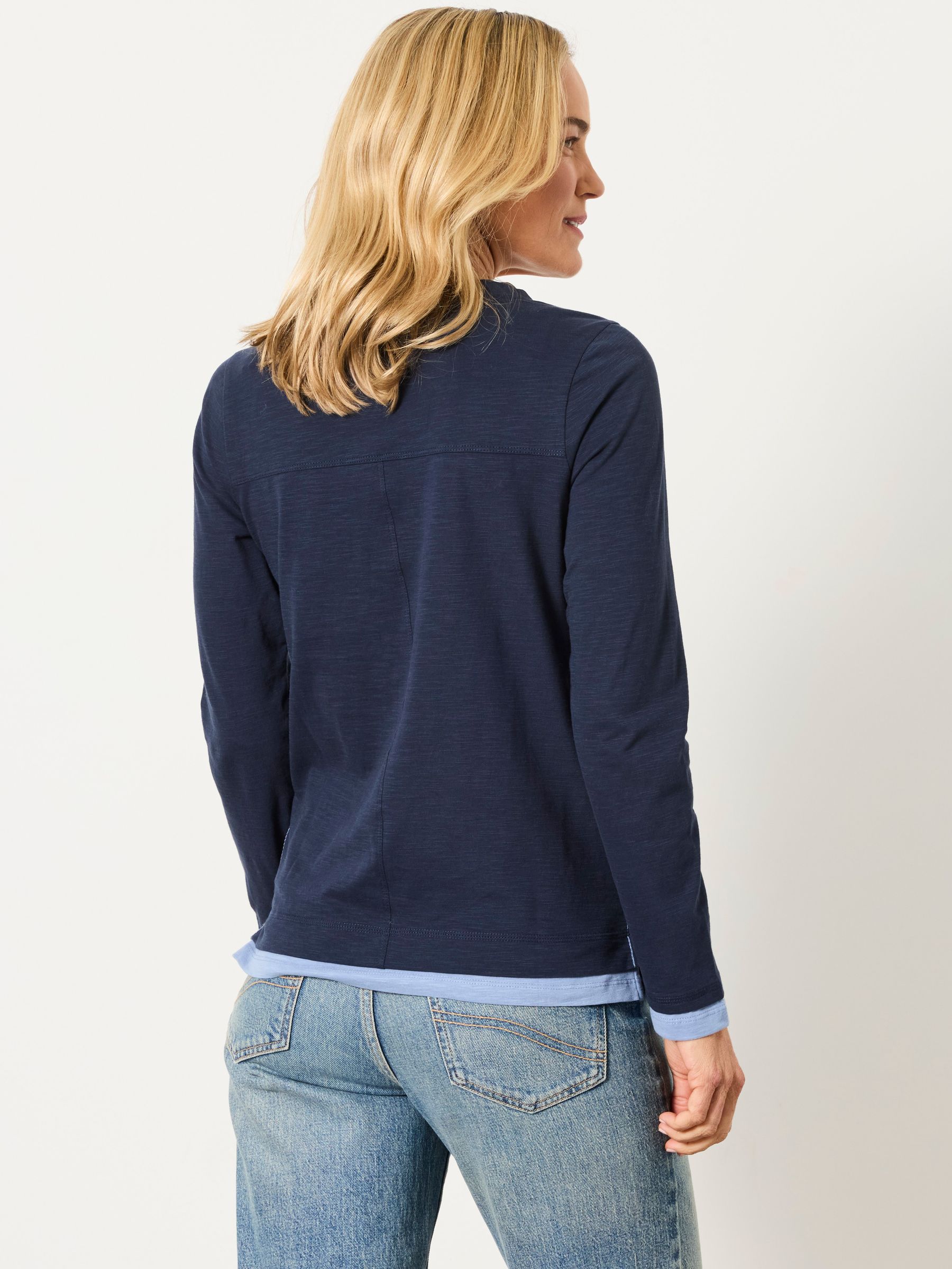 Mia Navy Henley Top - Image 2 of 6