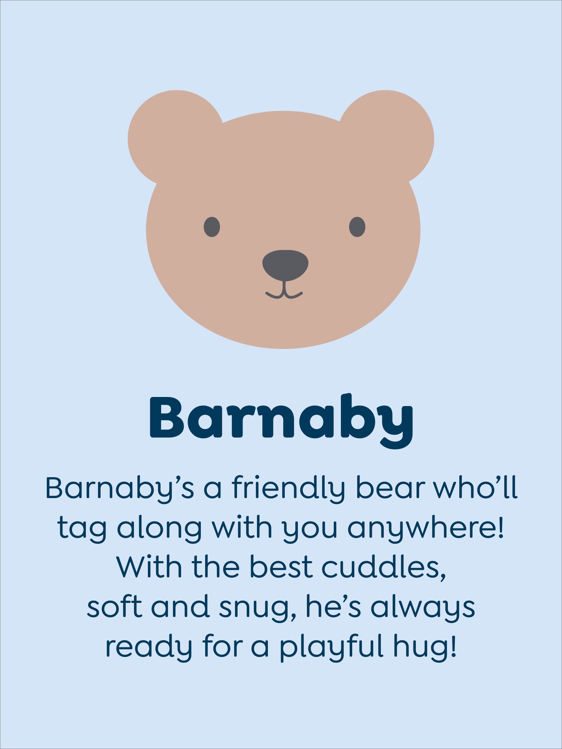 Barnaby Bear Medium Soft Toy Plushie - Image 7 of 7