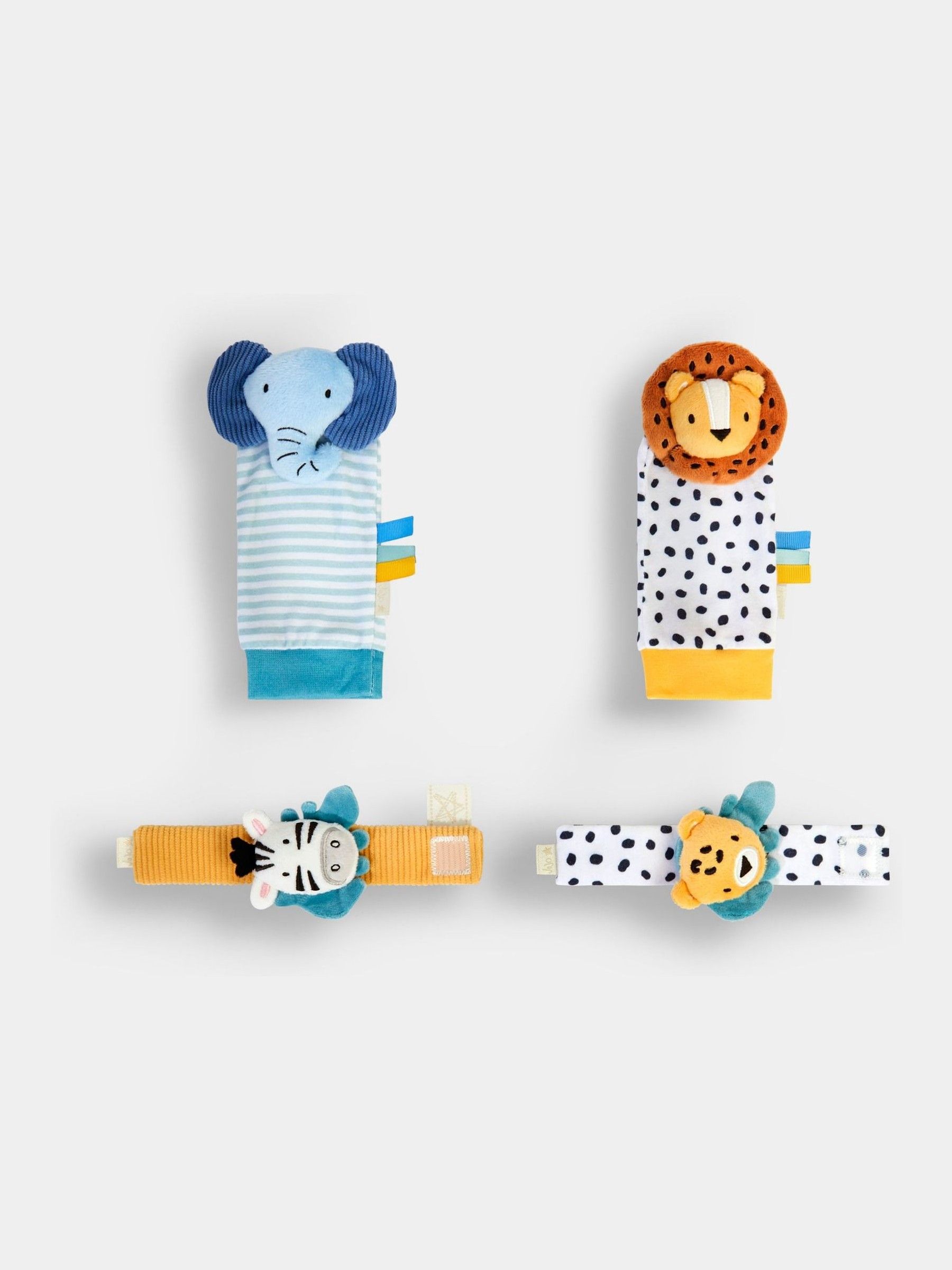 Safari Multi-Color Baby Rattle & Teether Toy - Image 1 of 3 Safari Multi-Color Baby Rattle & Teether Toy - Image 1 of 3