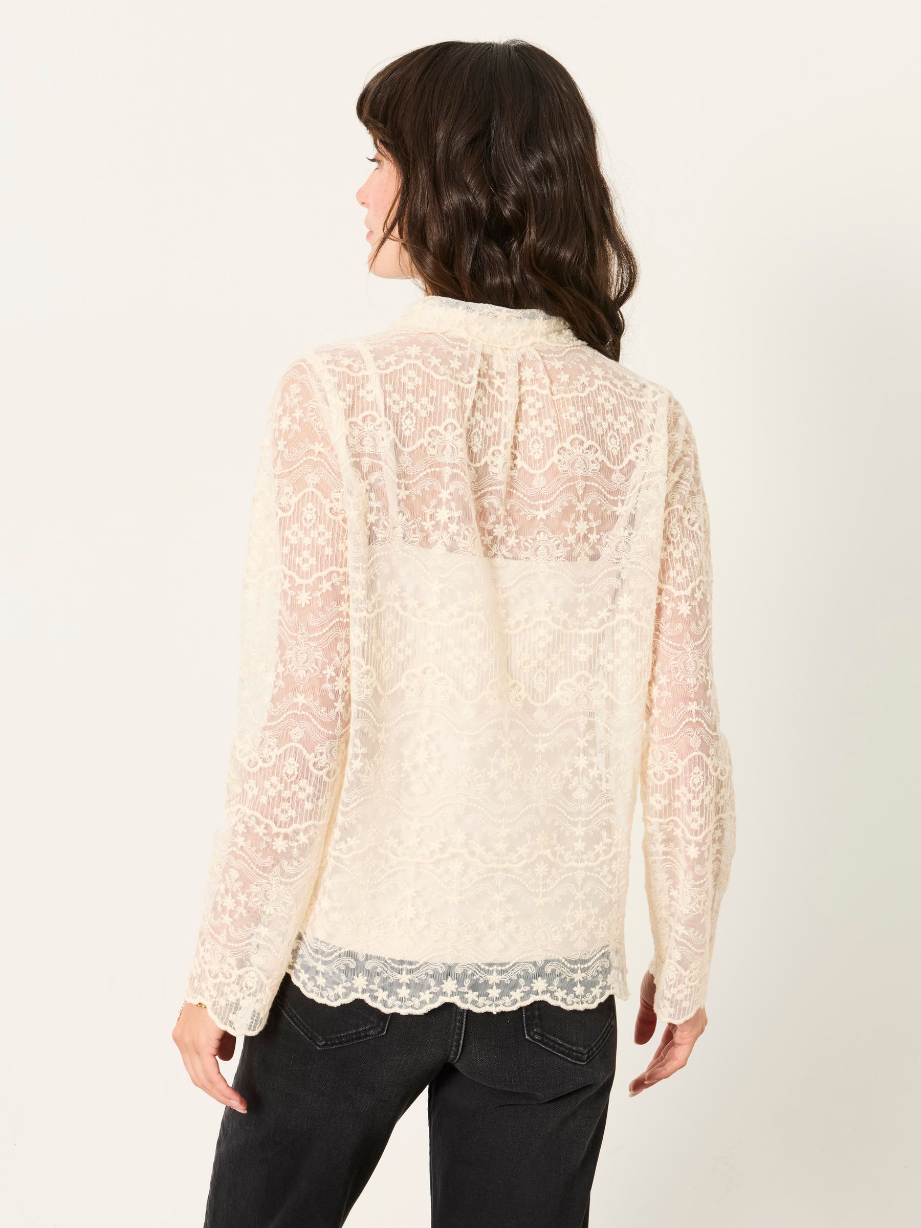 Ivory Lace 2 in 1 Shirt - Image 2 of 6 Ivory Lace 2 in 1 Shirt - Image 2 of 6