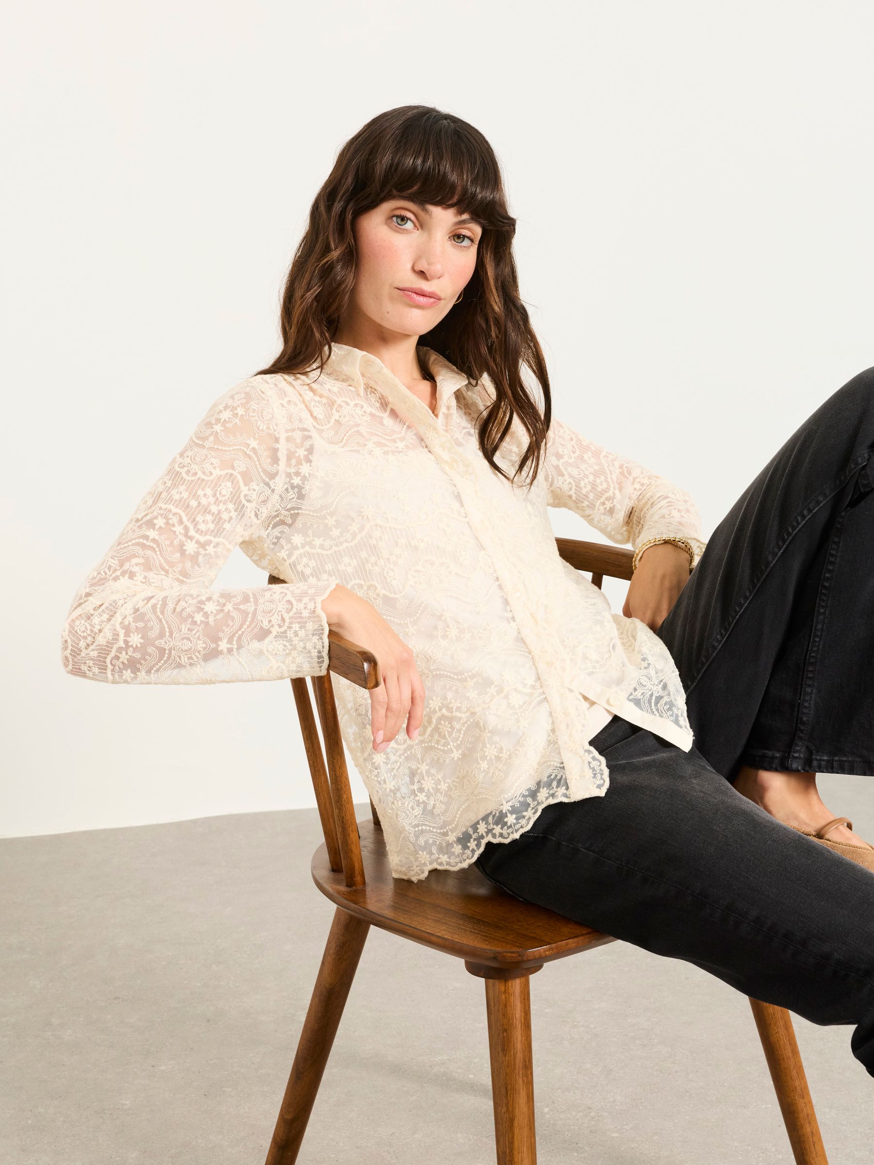 Ivory Lace 2 in 1 Shirt - Image 5 of 6