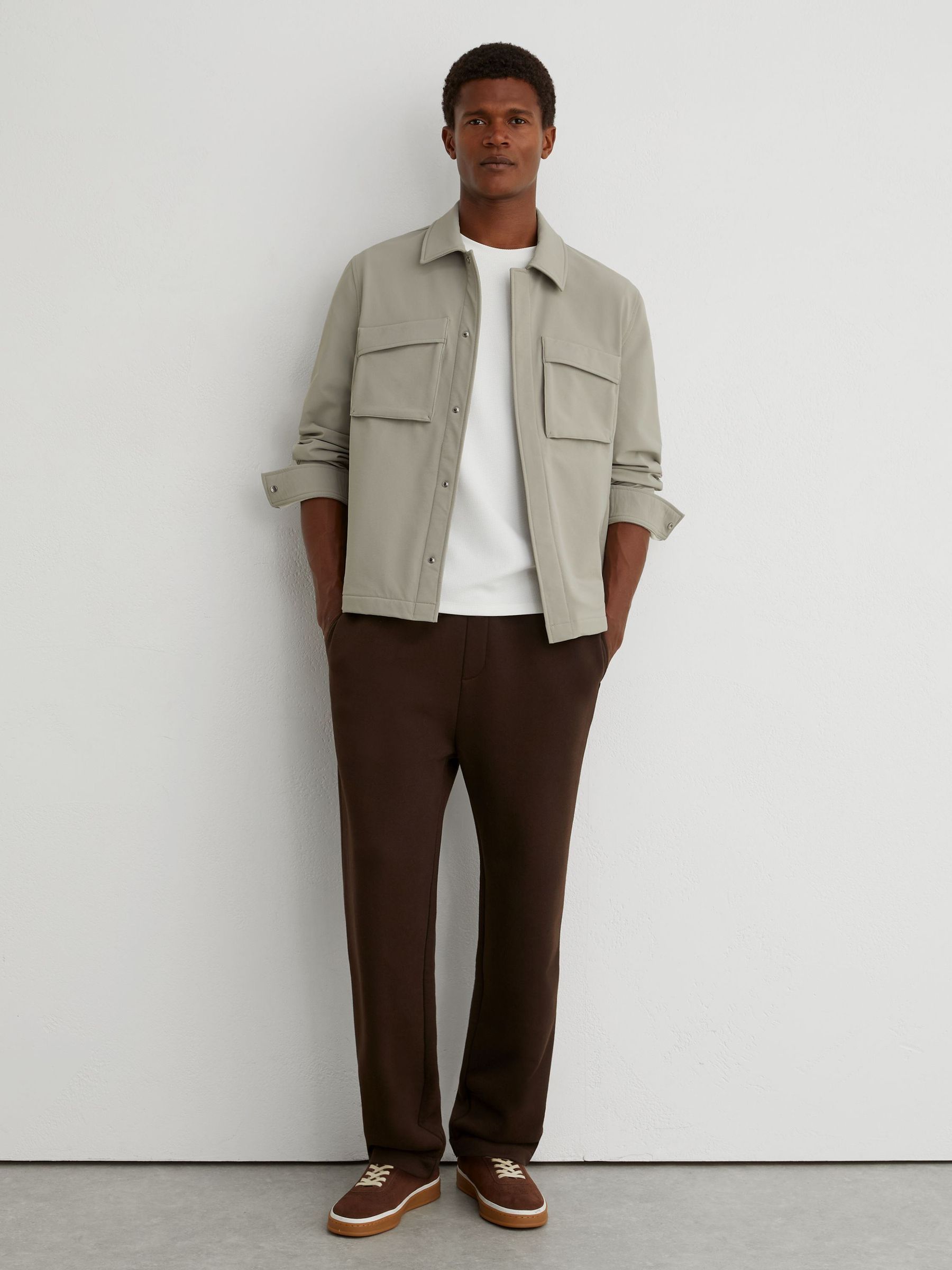Technical Twin-Pocket Overshirt in Stone - Image 6 of 7