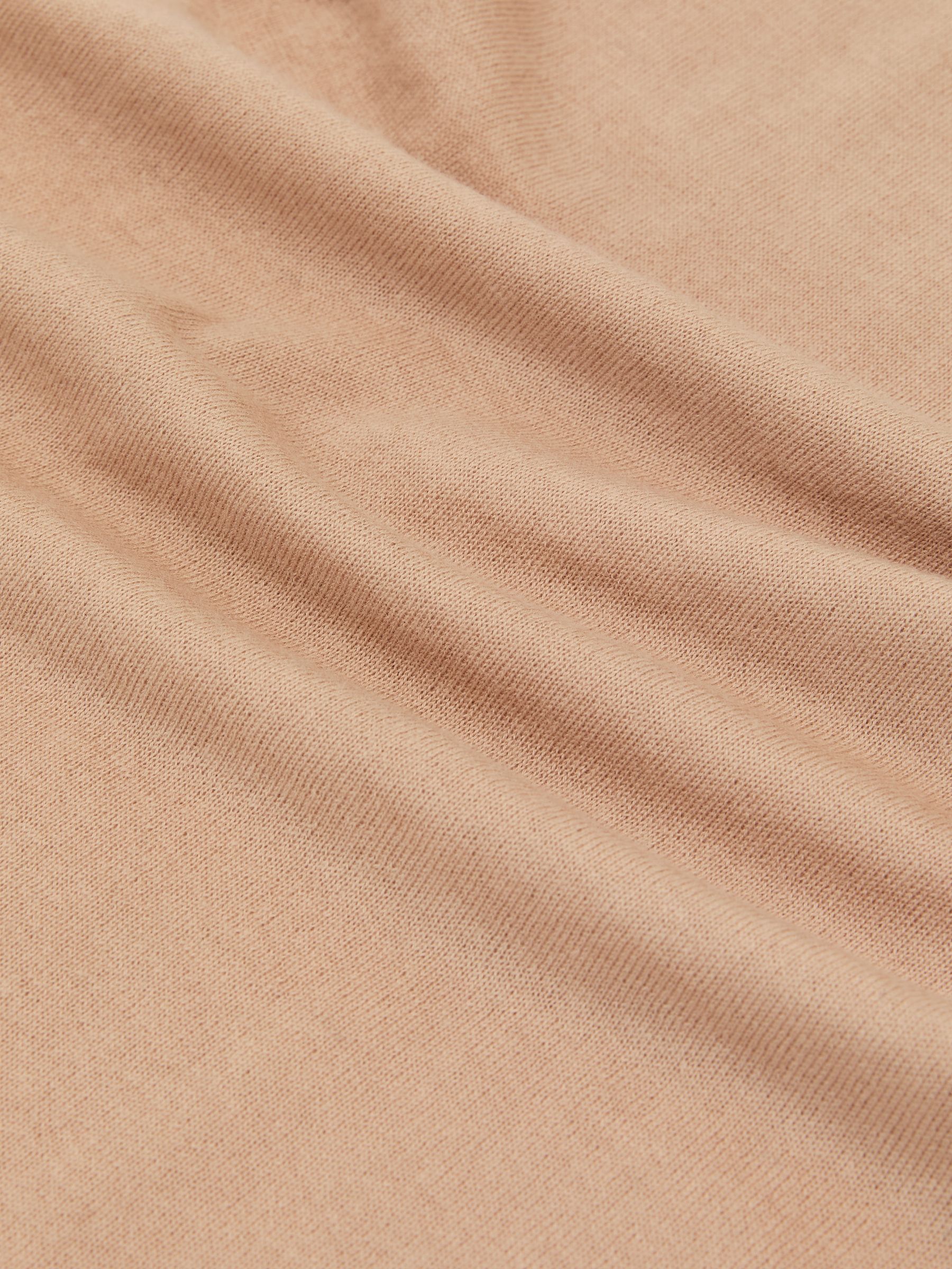 Merino Wool Funnel-Neck Sleeveless Top in Camel - Image 6 of 6