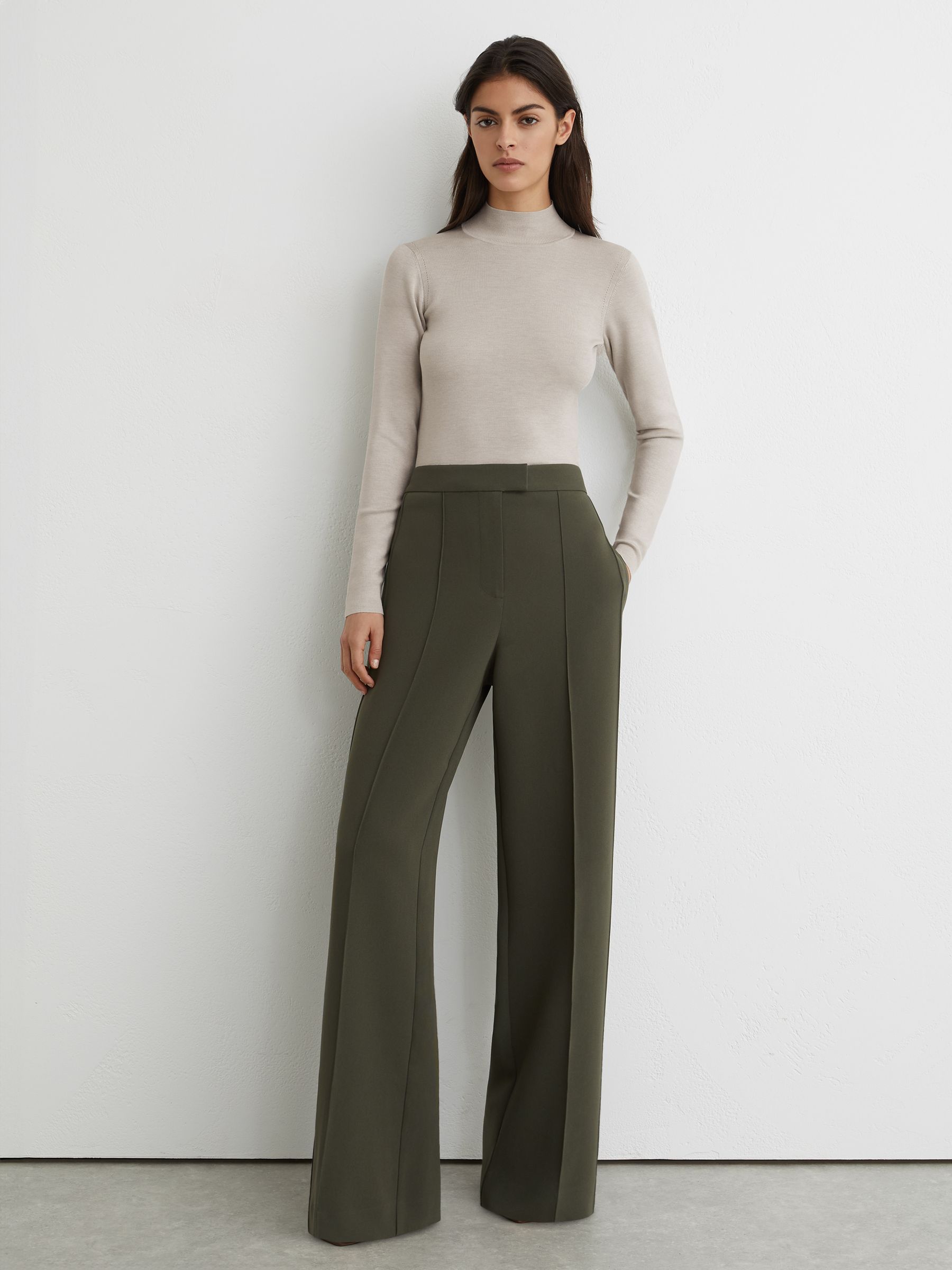 Atelier Silk-Blend Mock-Neck Top in Grey Marl - Image 3 of 6