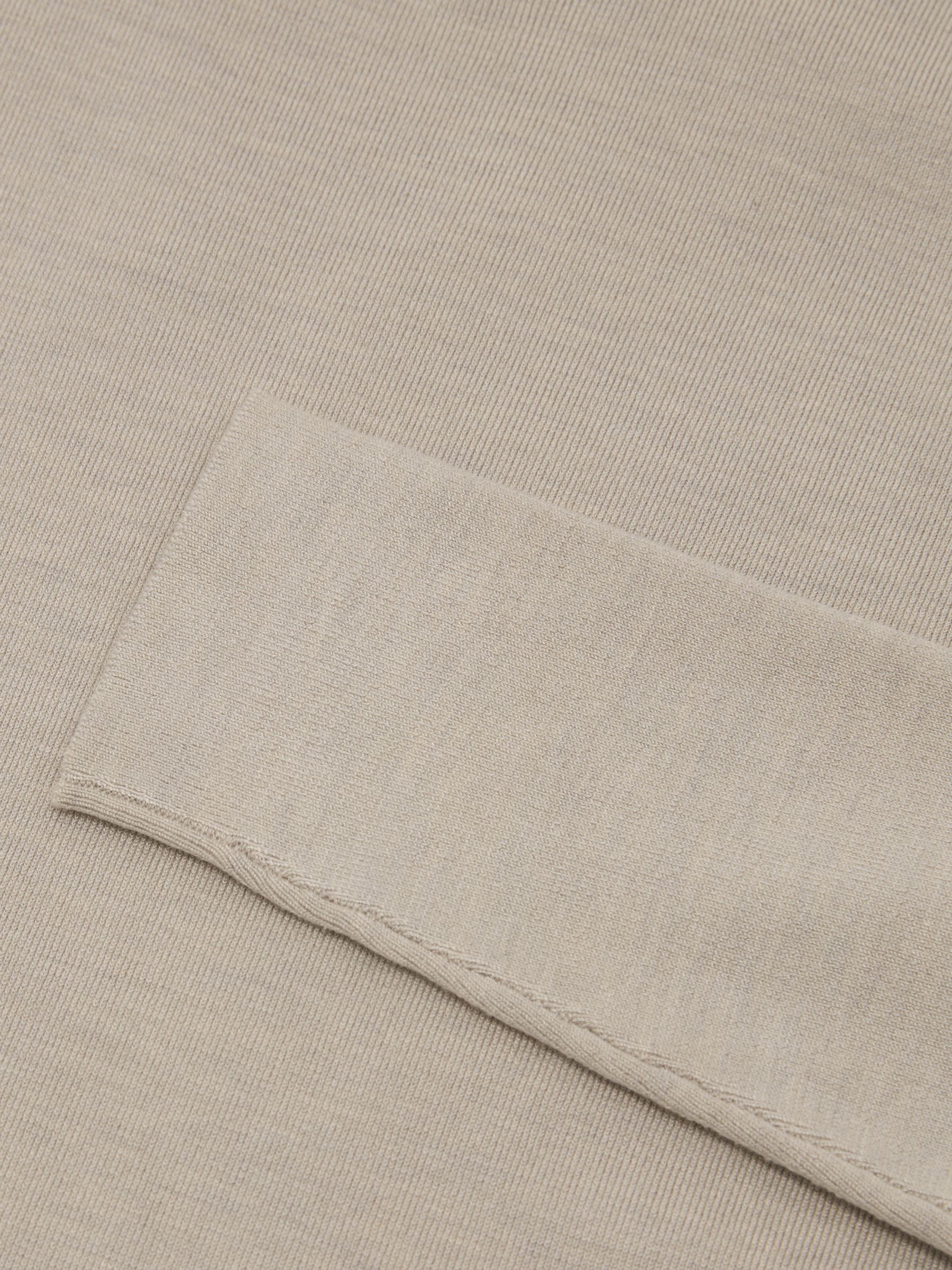 Atelier Silk-Blend Mock-Neck Top in Grey Marl - image 3