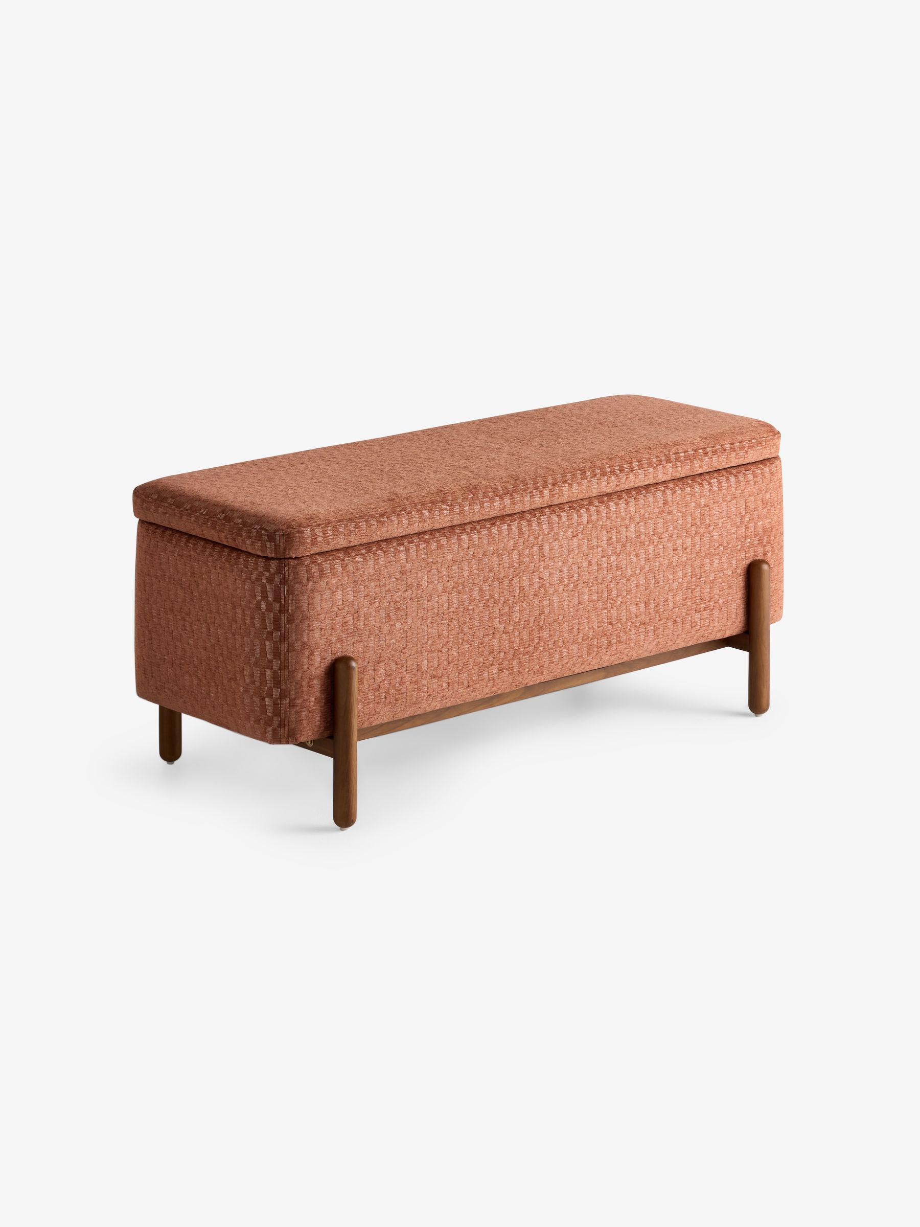 Asare Storage Ottoman Bench in Lanzo Rust Orange - Image 4 of 5