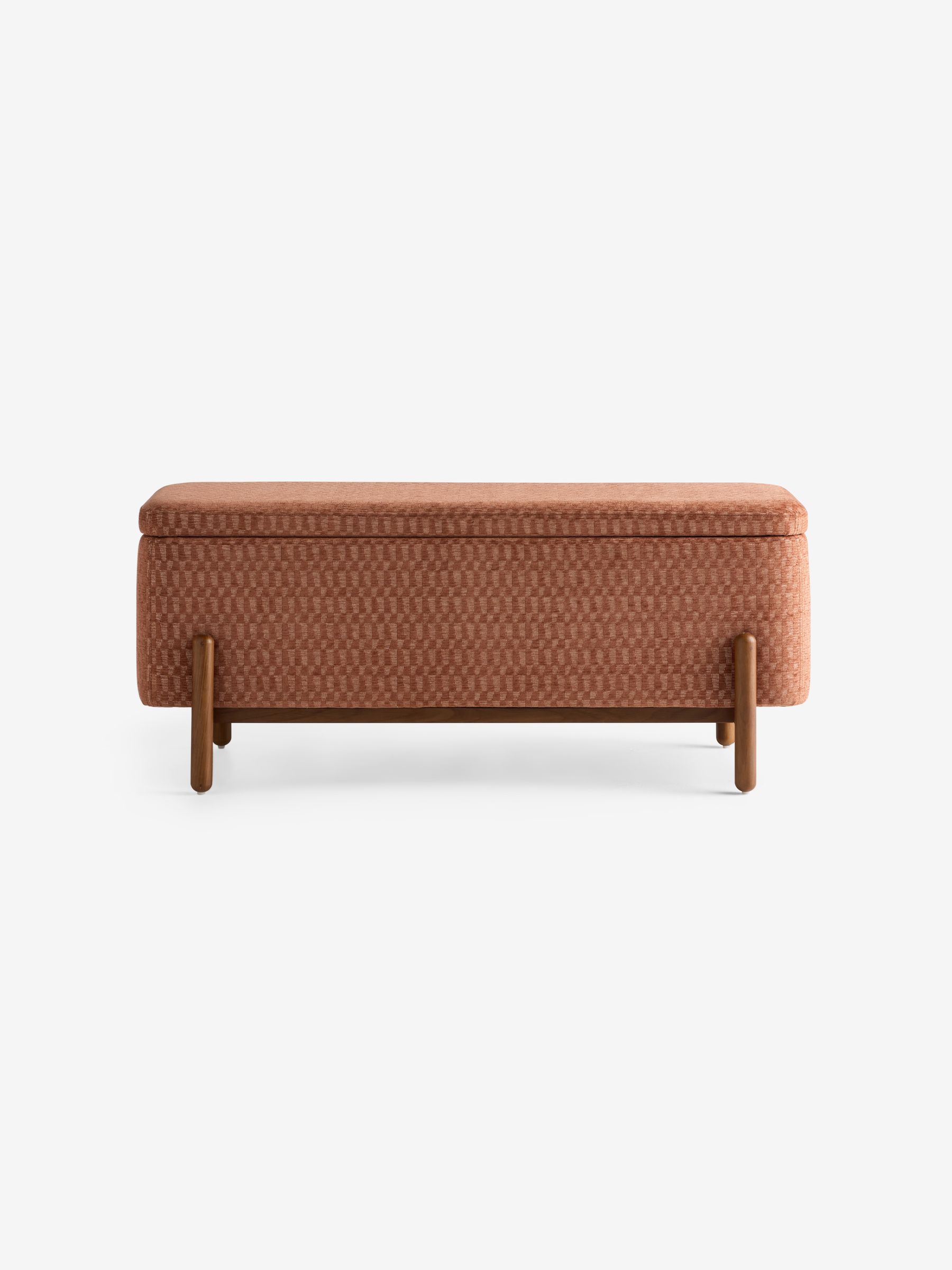 Asare Storage Ottoman Bench in Lanzo Rust Orange - Image 5 of 5