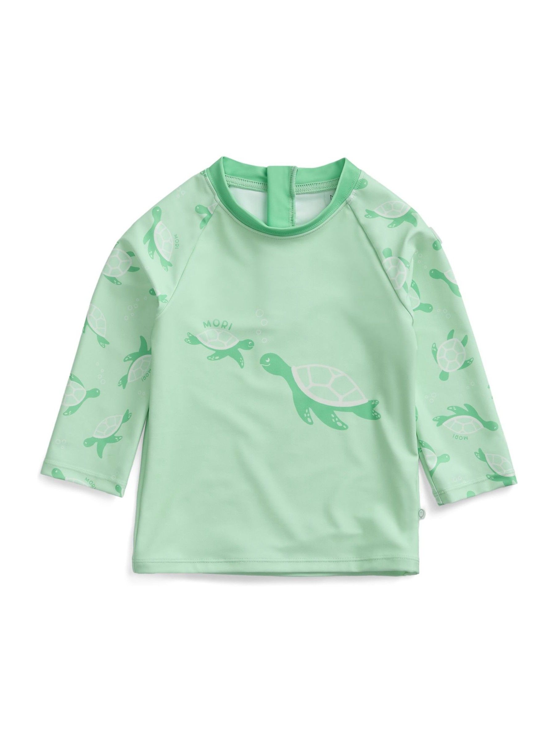 MORI Green Sea Turtle Sun Safe Long Sleeve Rash Vest Swim Top - Image 4 of 5