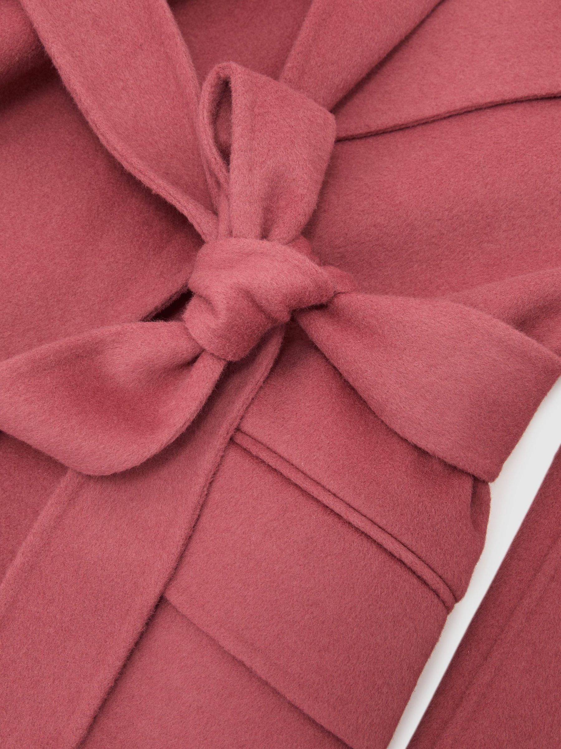 Wool-Blend Double-Breasted Blind-Seam Coat in Pink - Image 10 of 10