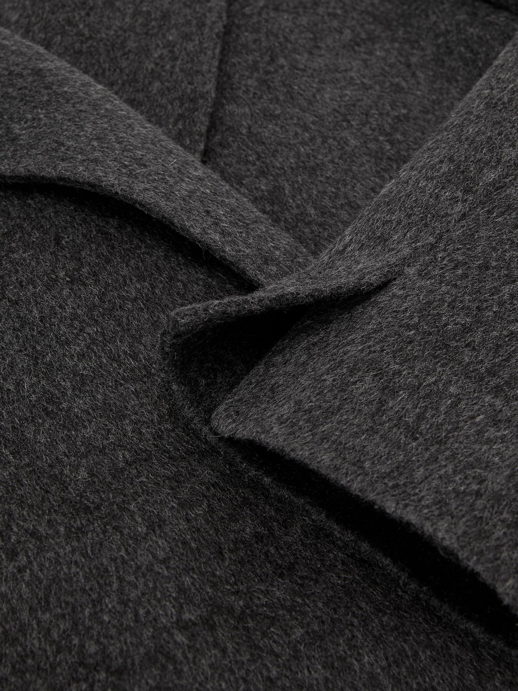 Petite Wool-Blend Double-Breasted Blind-Seam Coat in Charcoal Grey - Image 11 of 12