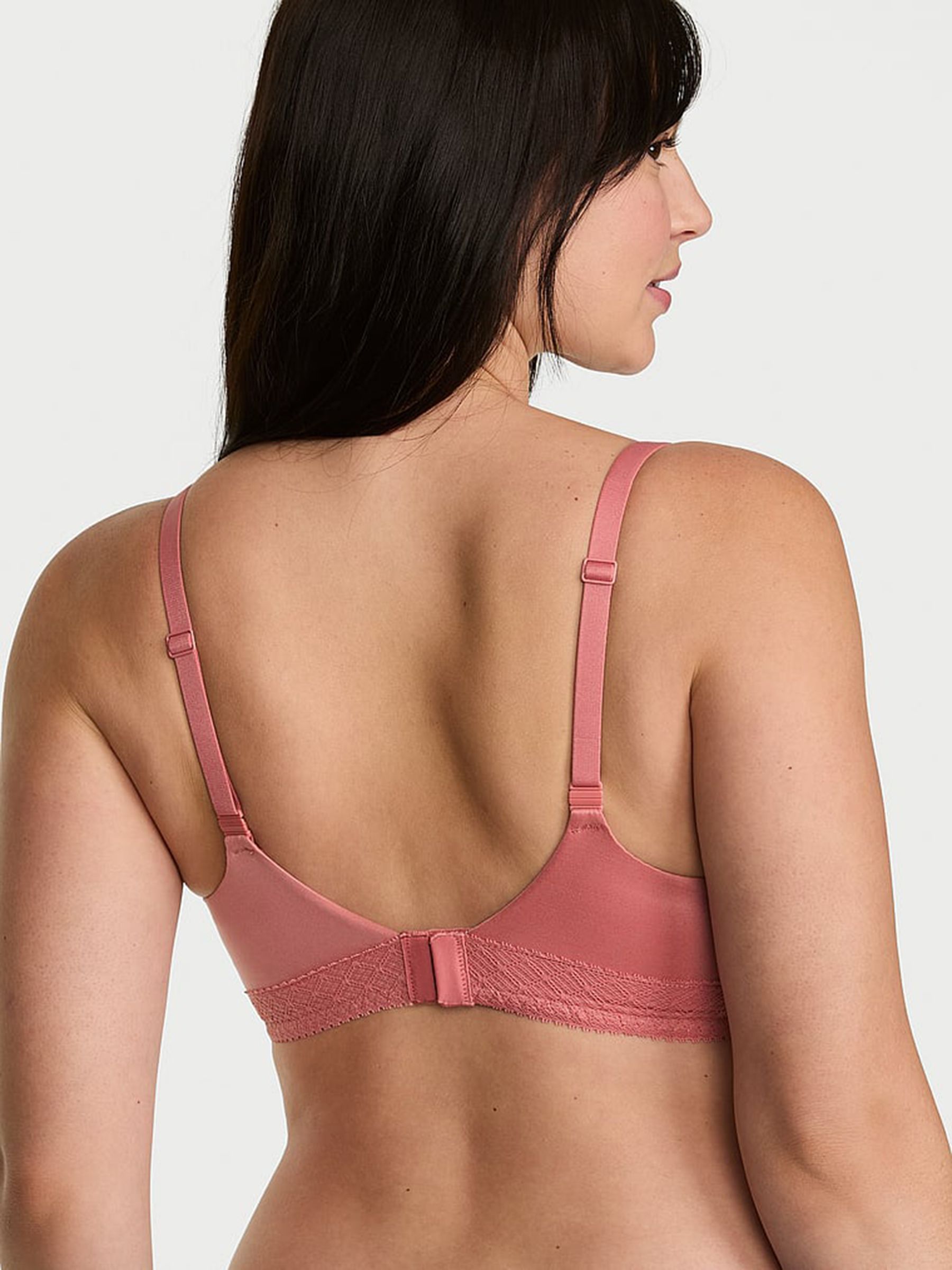 Rose Dust Pink Full Cup Push Up Lace Trim Bra - Image 3 of 3 Rose Dust Pink Full Cup Push Up Lace Trim Bra - Image 3 of 3