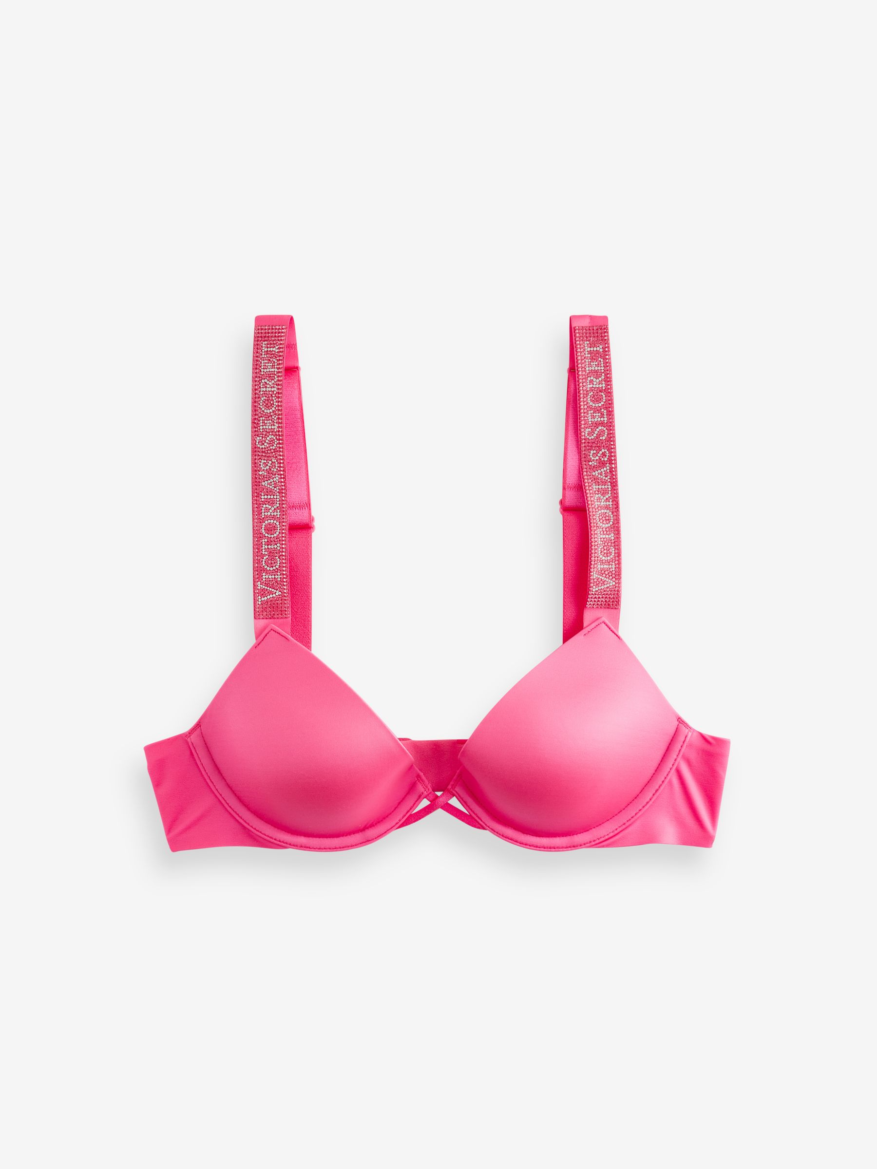 Bombshell Pink Lightly Lined Demi Shine Strap Bra - Image 1 of 3