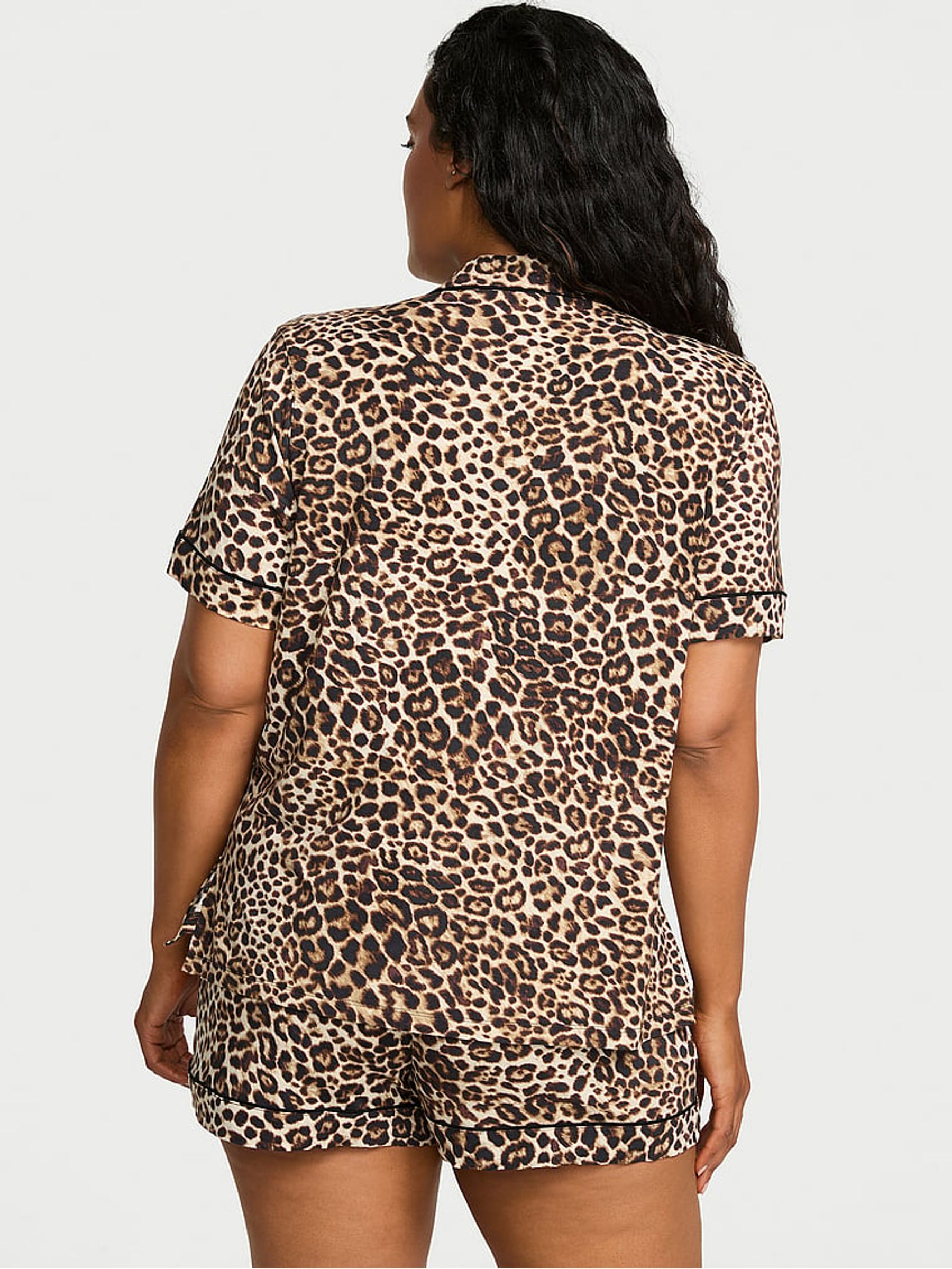 Leopard Brown Modal Short Pyjamas Set - Image 2 of 3
