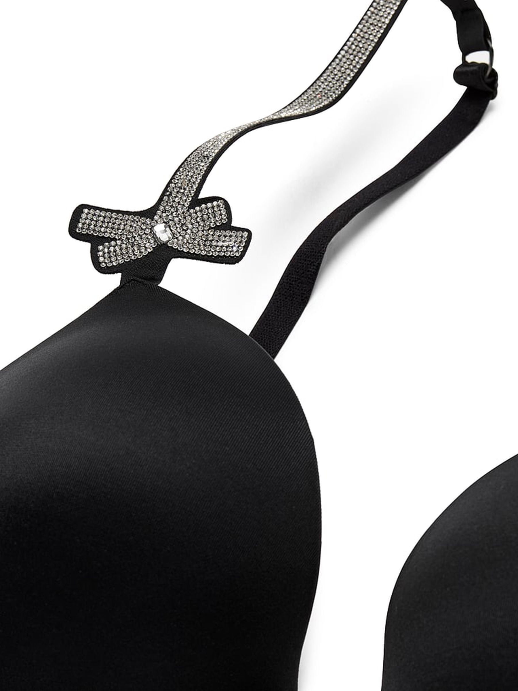 Black Shine Bow Push Up Corset Top - Image 3 of 3