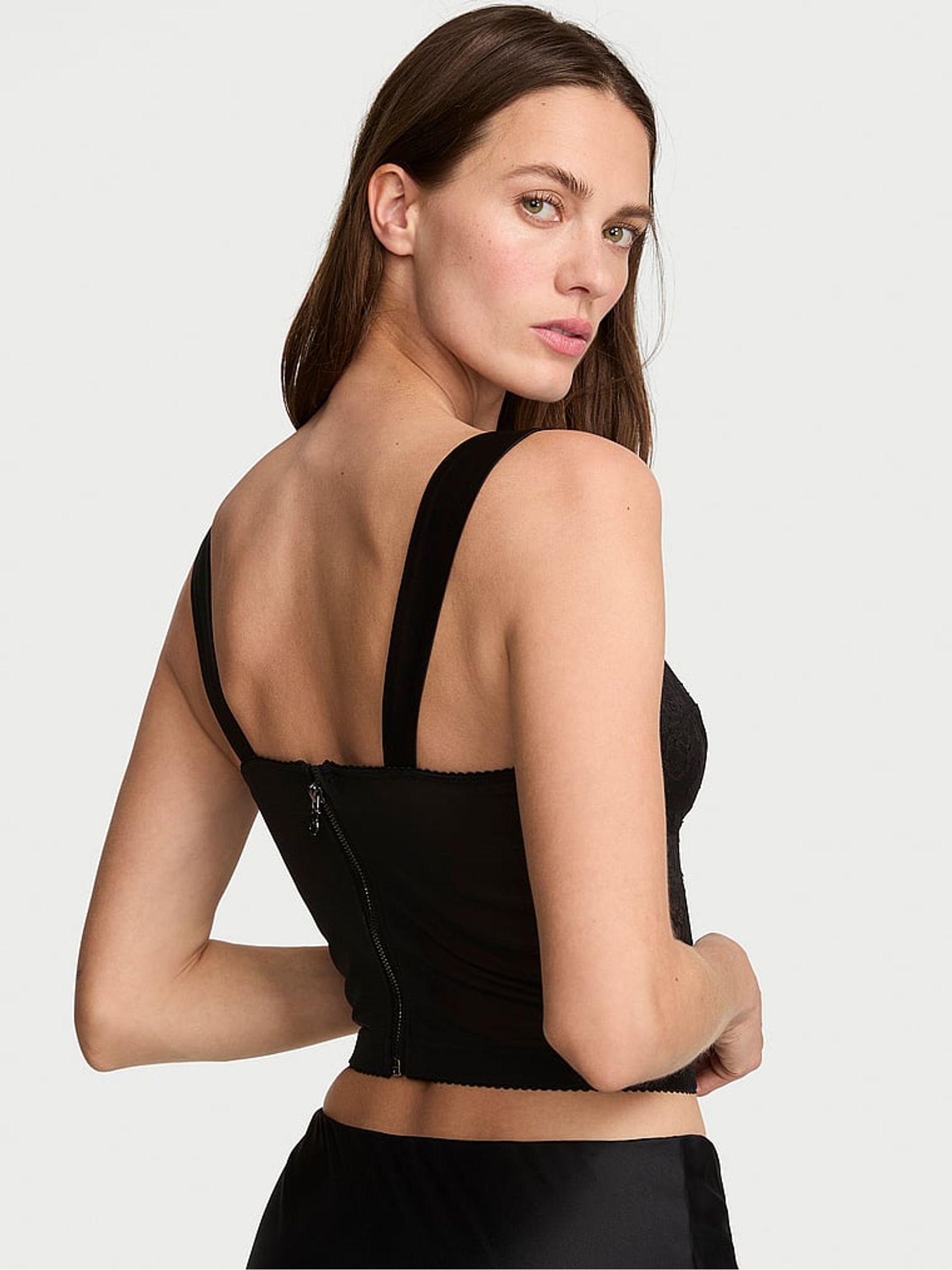 Black Lace & Satin Corset - Image 2 of 2